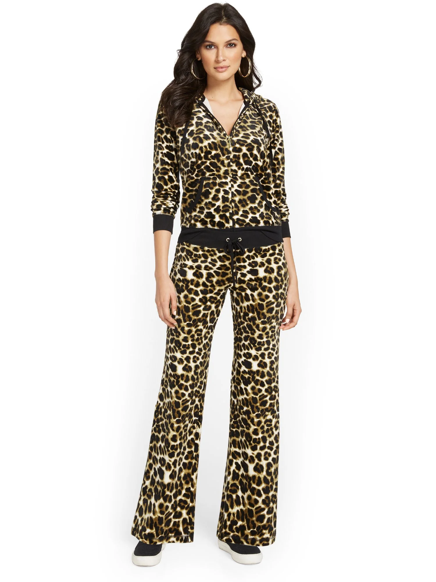 Tall Leopard-Print Velour Straight-Leg Pant - Dreamy Velour Collection - Image 4