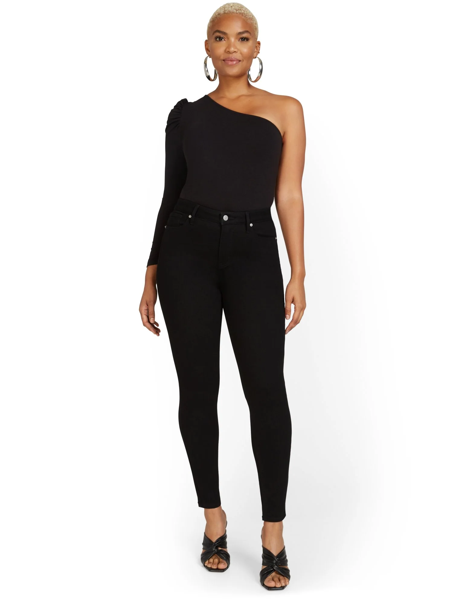 Tall Lexi High-Waisted Super-Skinny Jeans - Black