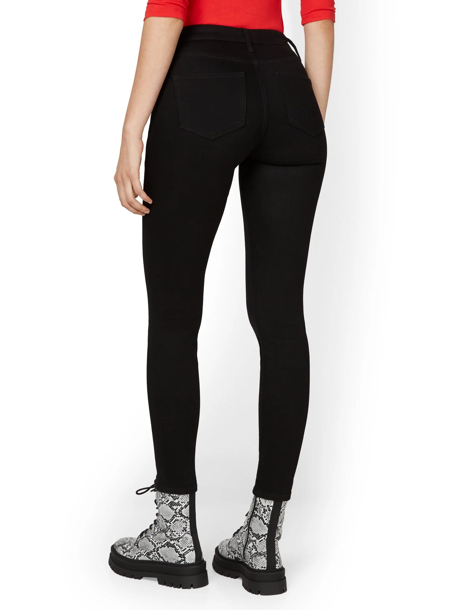 Tall Lexi High-Waisted Super-Skinny Jeans - Black - Image 4