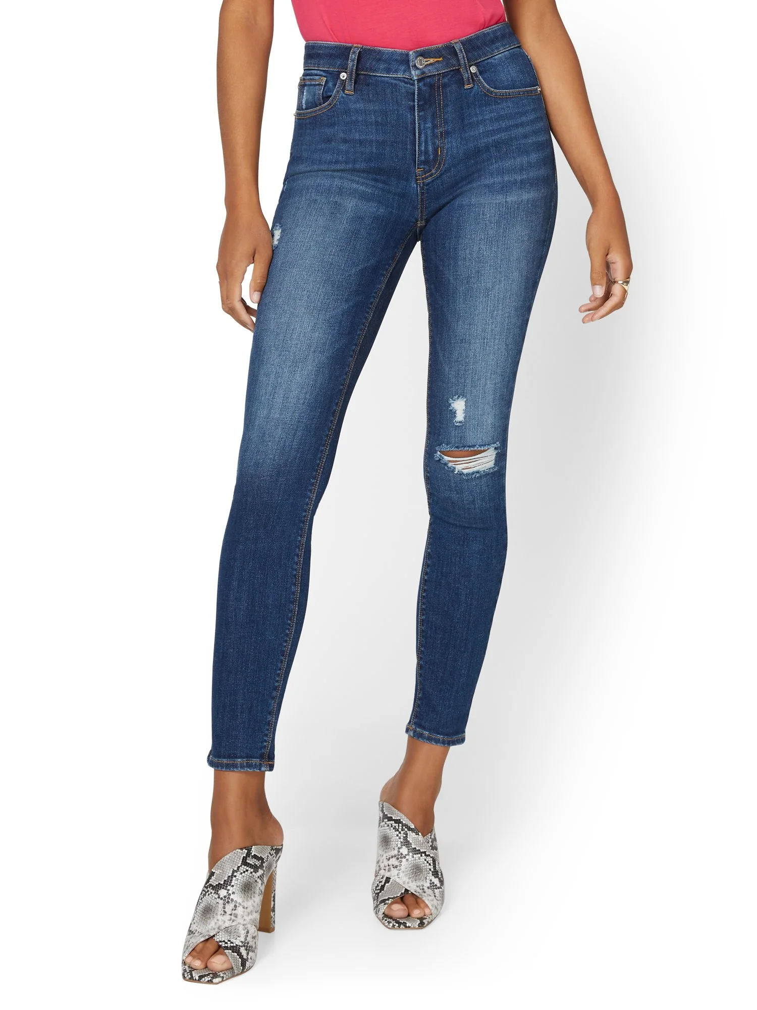 Tall Lexi High-Waisted Super-Skinny Jeans - Medium Wash - Image 2