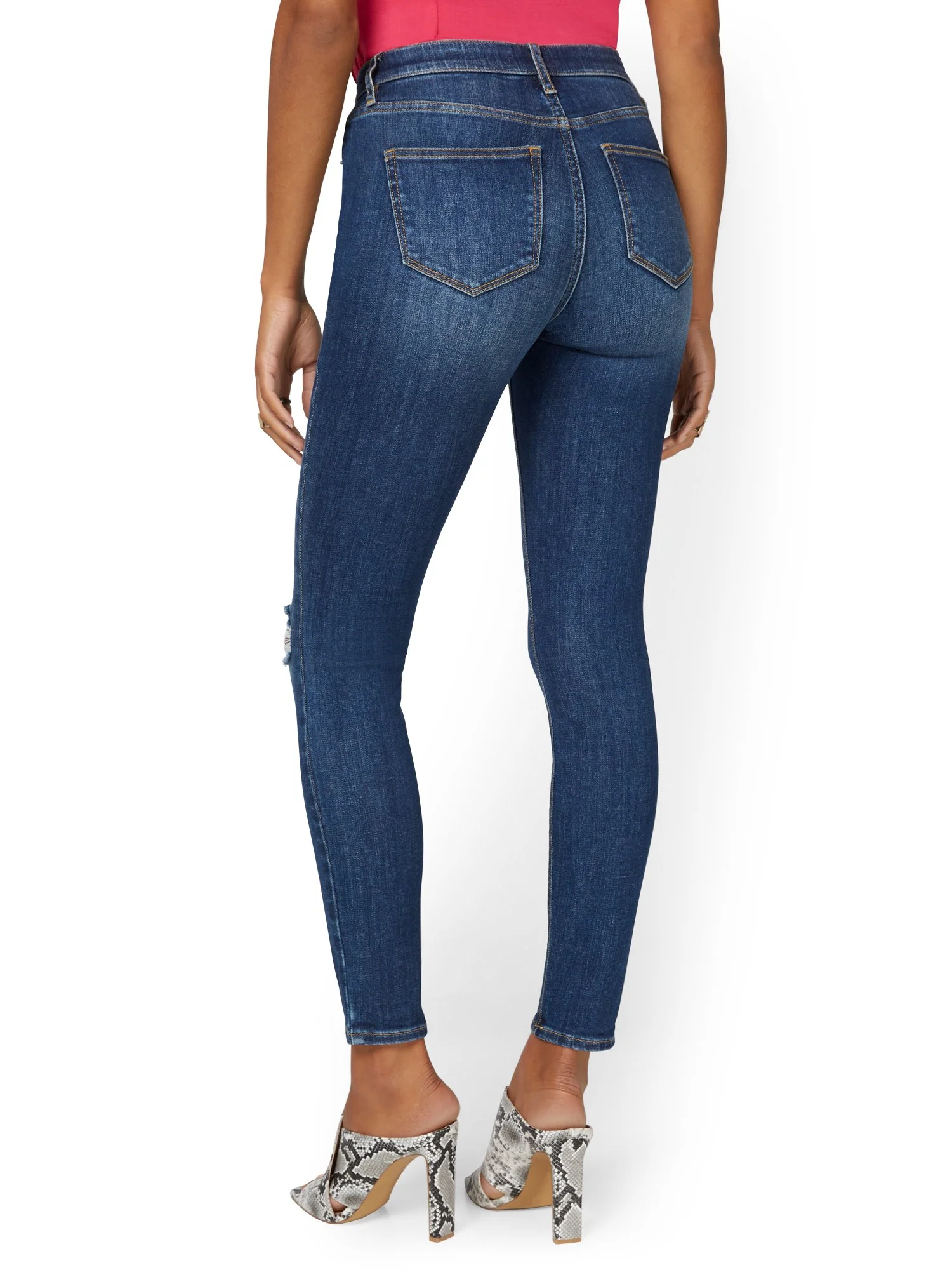Tall Lexi High-Waisted Super-Skinny Jeans - Medium Wash - Image 4