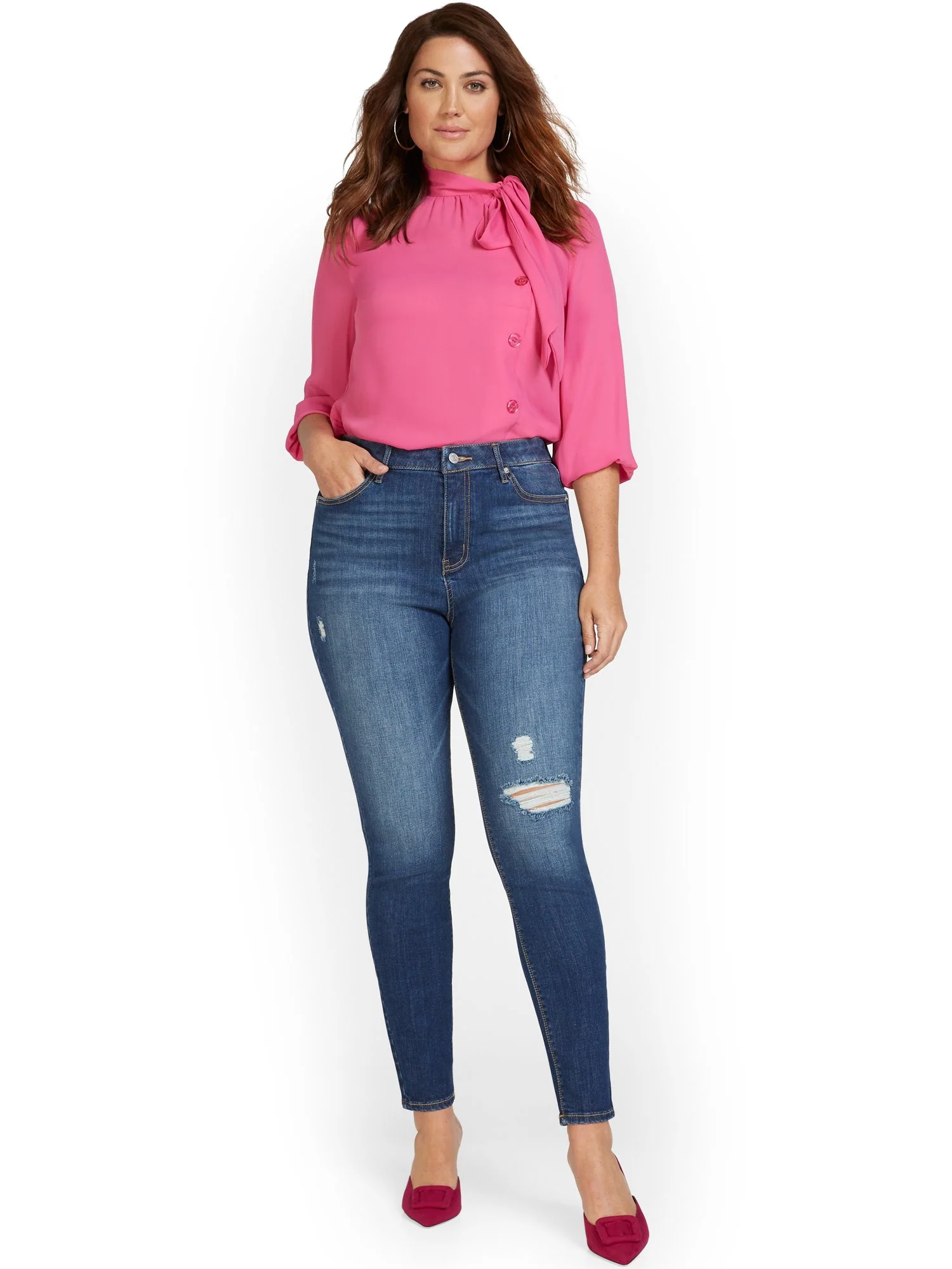 Tall Lexi High-Waisted Super-Skinny Jeans - Medium Wash - Image 6