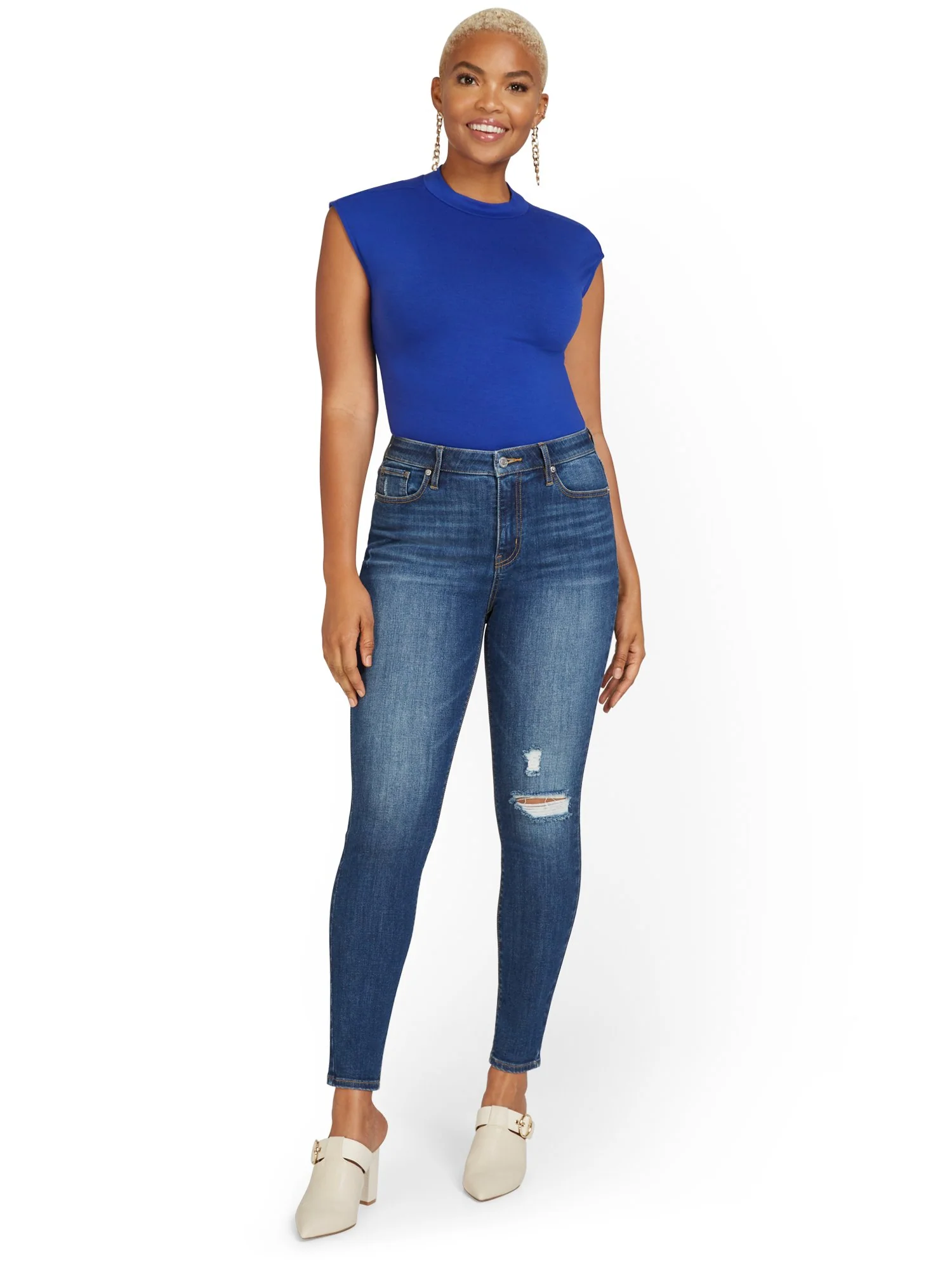 Tall Lexi High-Waisted Super-Skinny Jeans - Medium Wash - Image 8