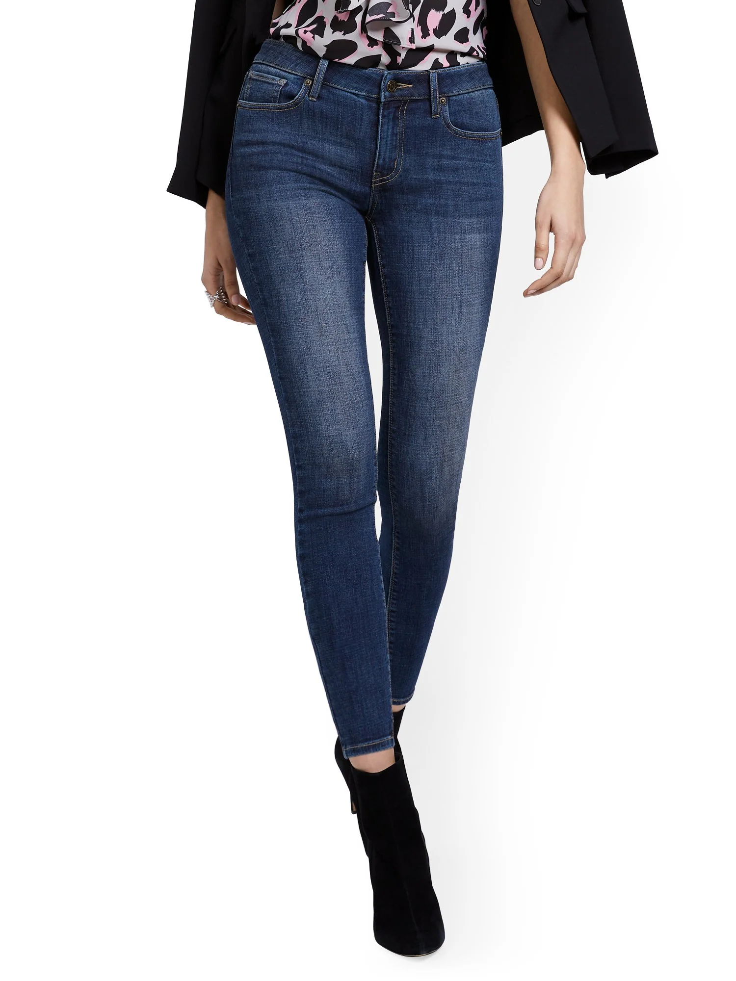 Tall Lexi Mid-Rise Super-Skinny Ankle Jeans - Blue Hustle - Image 2