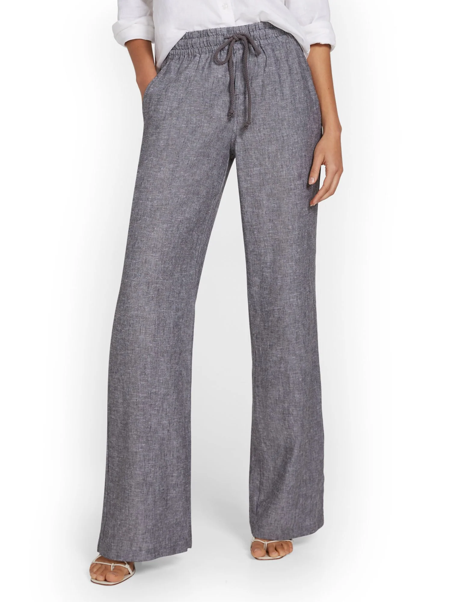 Tall Linen-Blend High-Waisted Drawstring Pant - Image 13