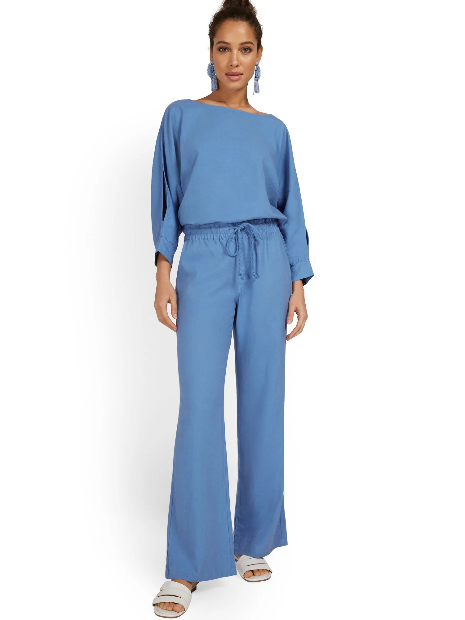 Tall Linen-Blend High-Waisted Drawstring Pant - Image 23