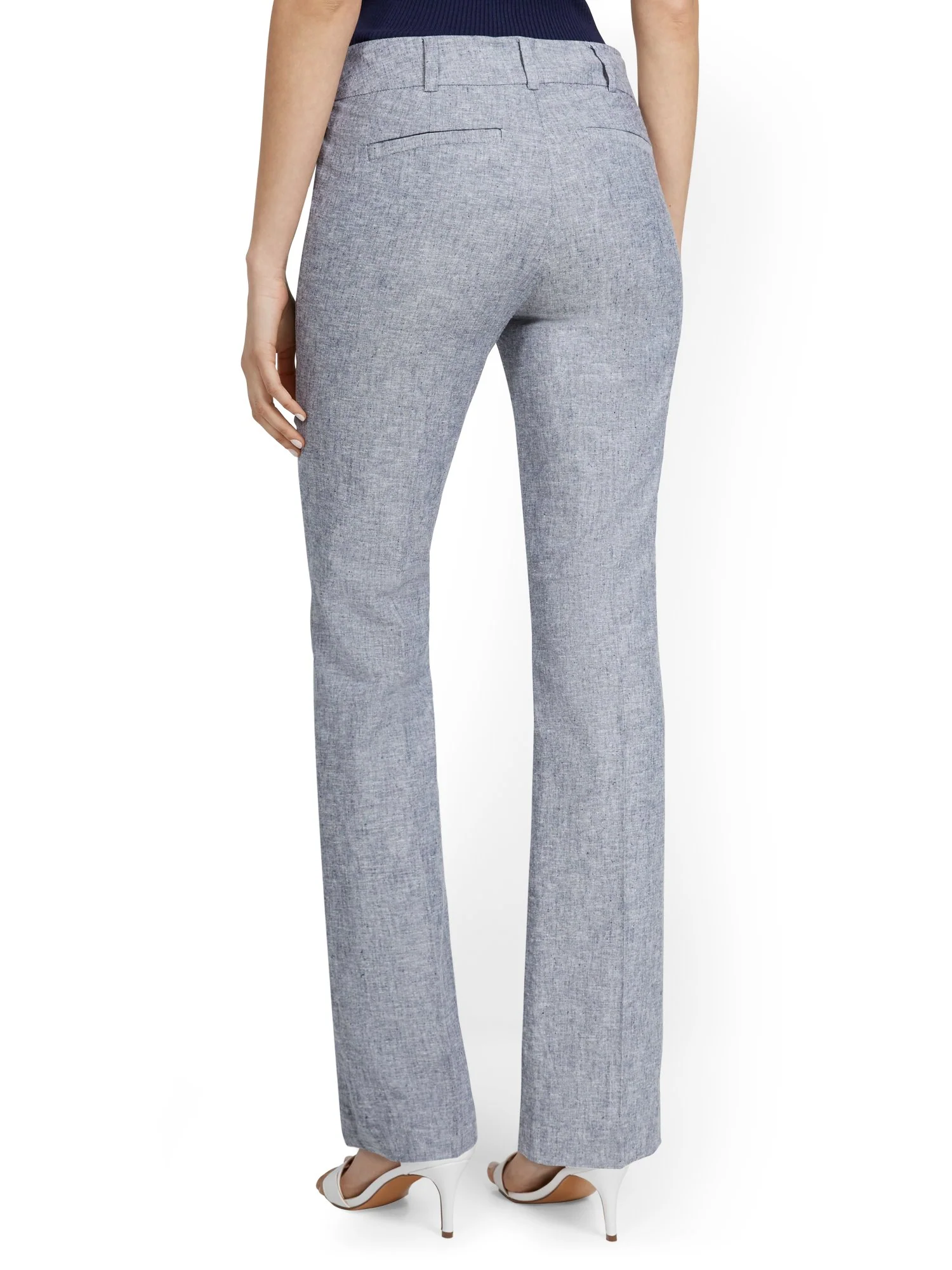 Tall Linen-Blend Mid-Rise Straight-Leg Pant - Image 3