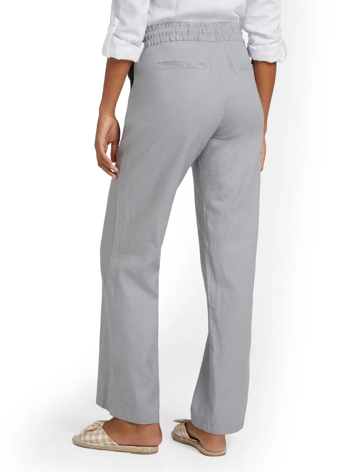 Tall Linen-Blend Tie-Waist Wide-Leg Pant - Image 15