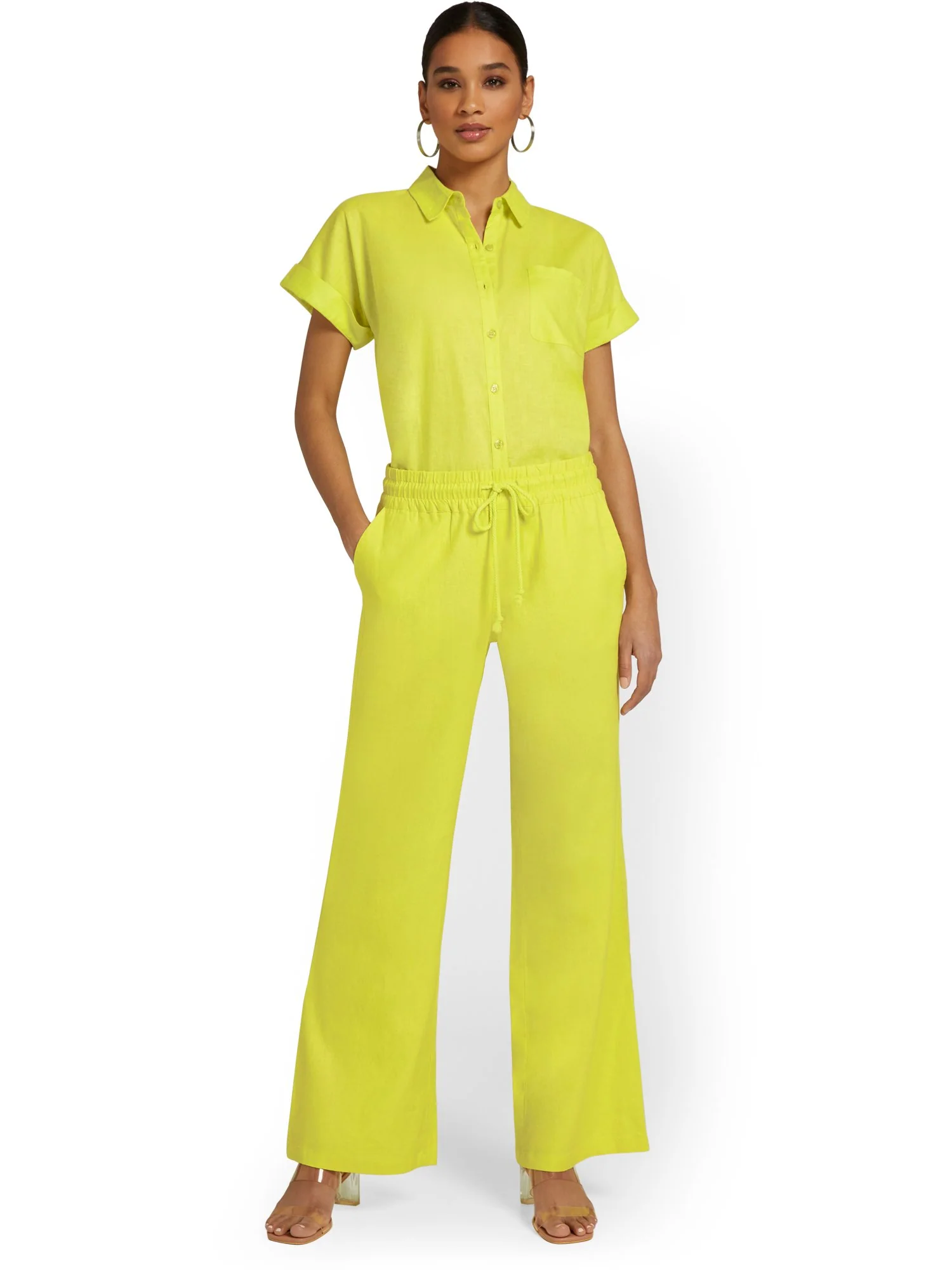 Tall Linen-Blend Tie-Waist Wide-Leg Pant - Image 20