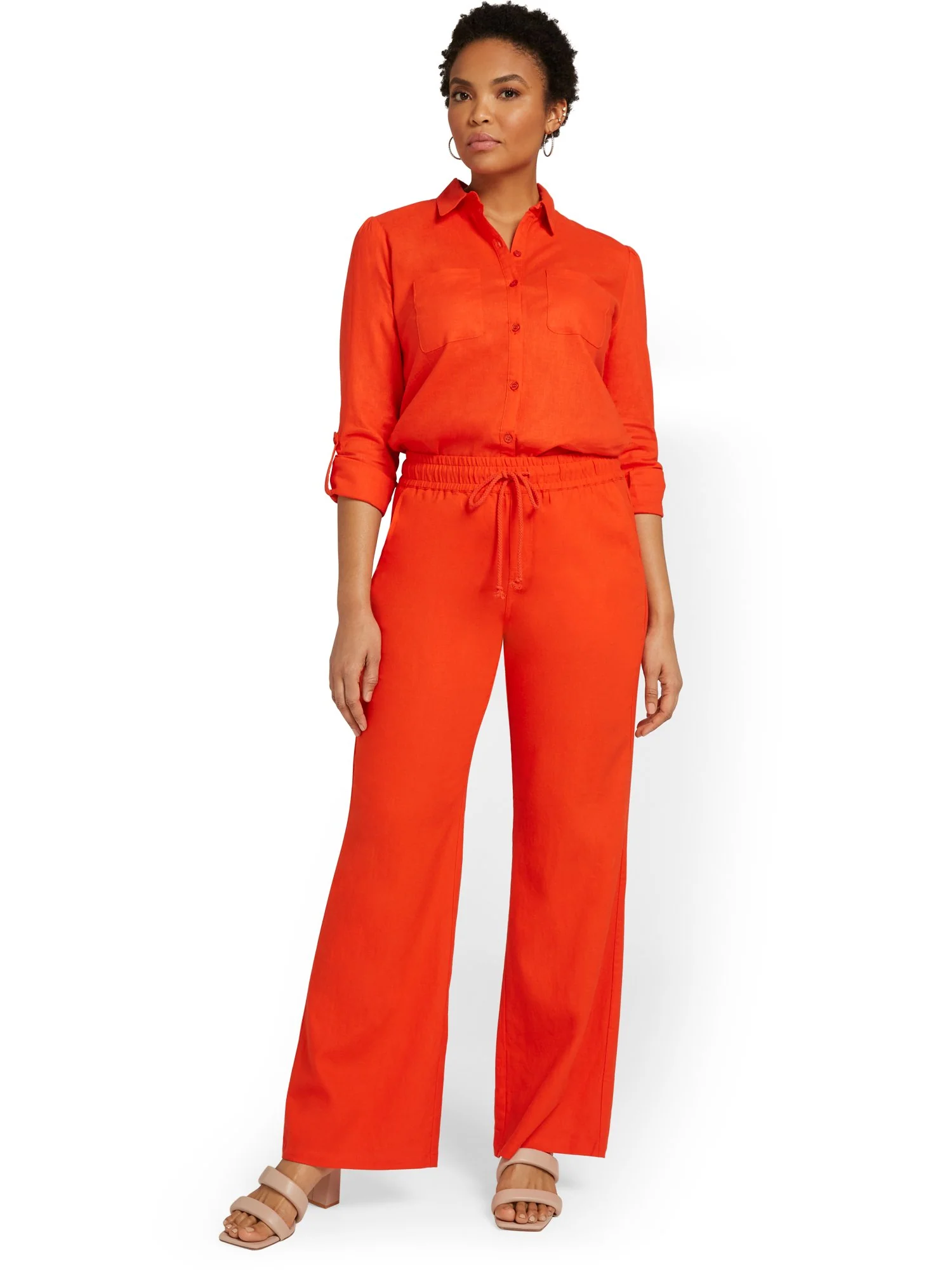 Tall Linen-Blend Tie-Waist Wide-Leg Pant - Image 24
