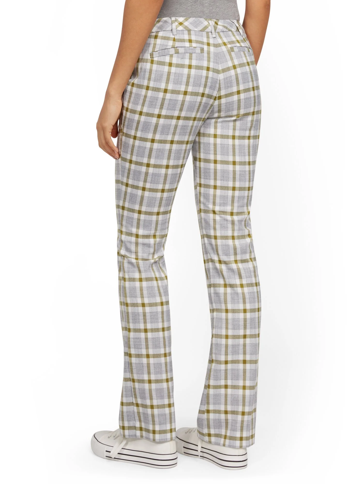 Tall Mid-Rise Modern Bootcut Pant - Plaid - Image 3