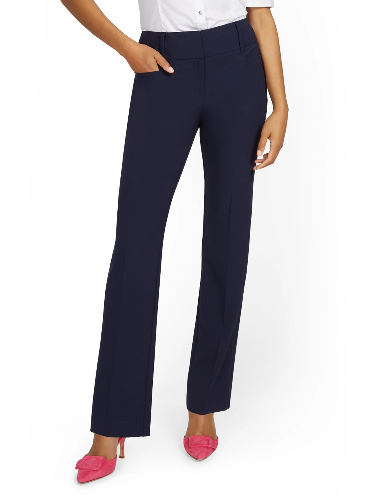 Tall Mid-Rise Straight-Leg Pant - Essential Stretch - 7th Avenue - Image 11