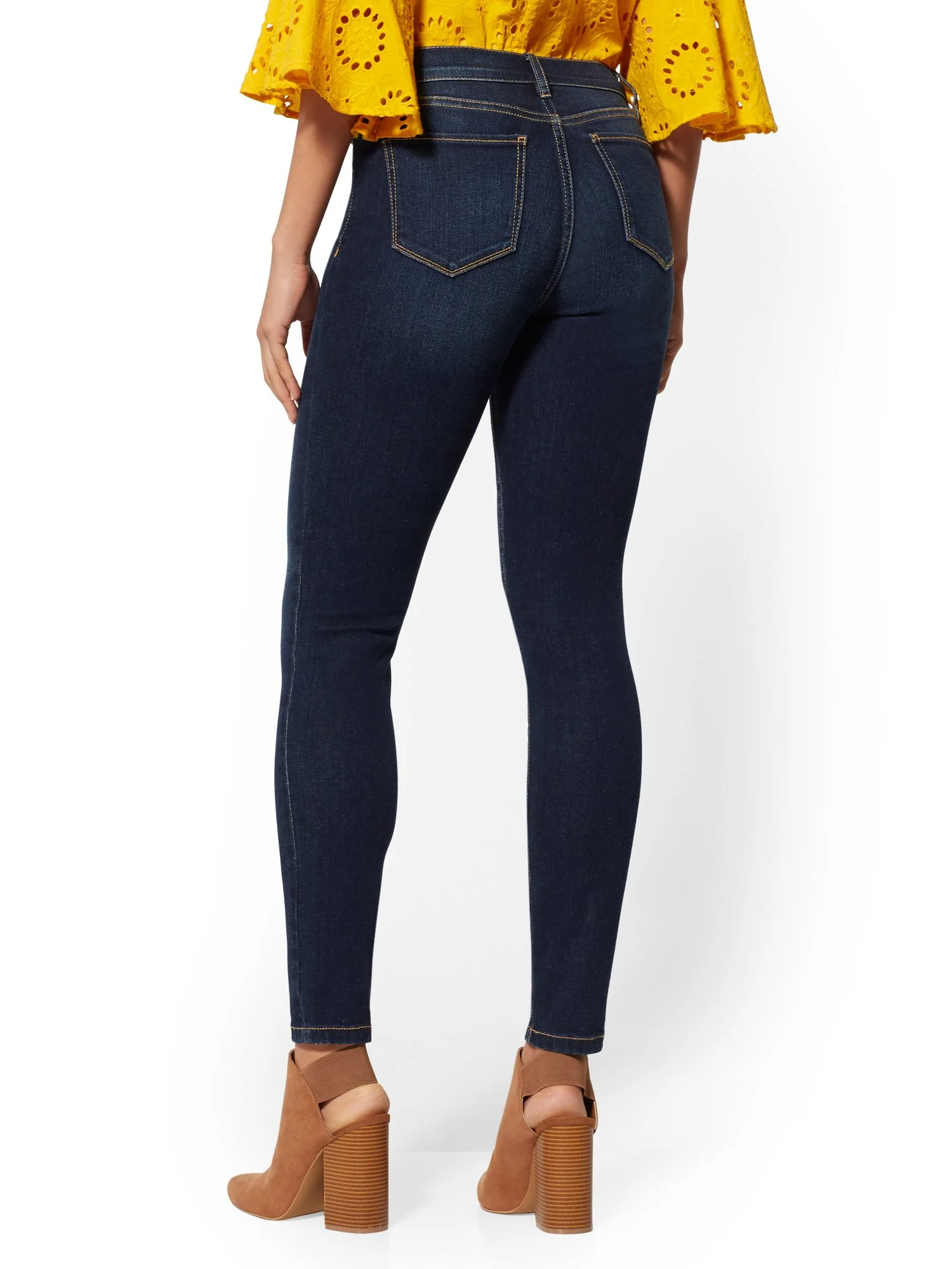 Tall Mid-Rise Super-Skinny Jeans - Moonlight Blue - Image 3