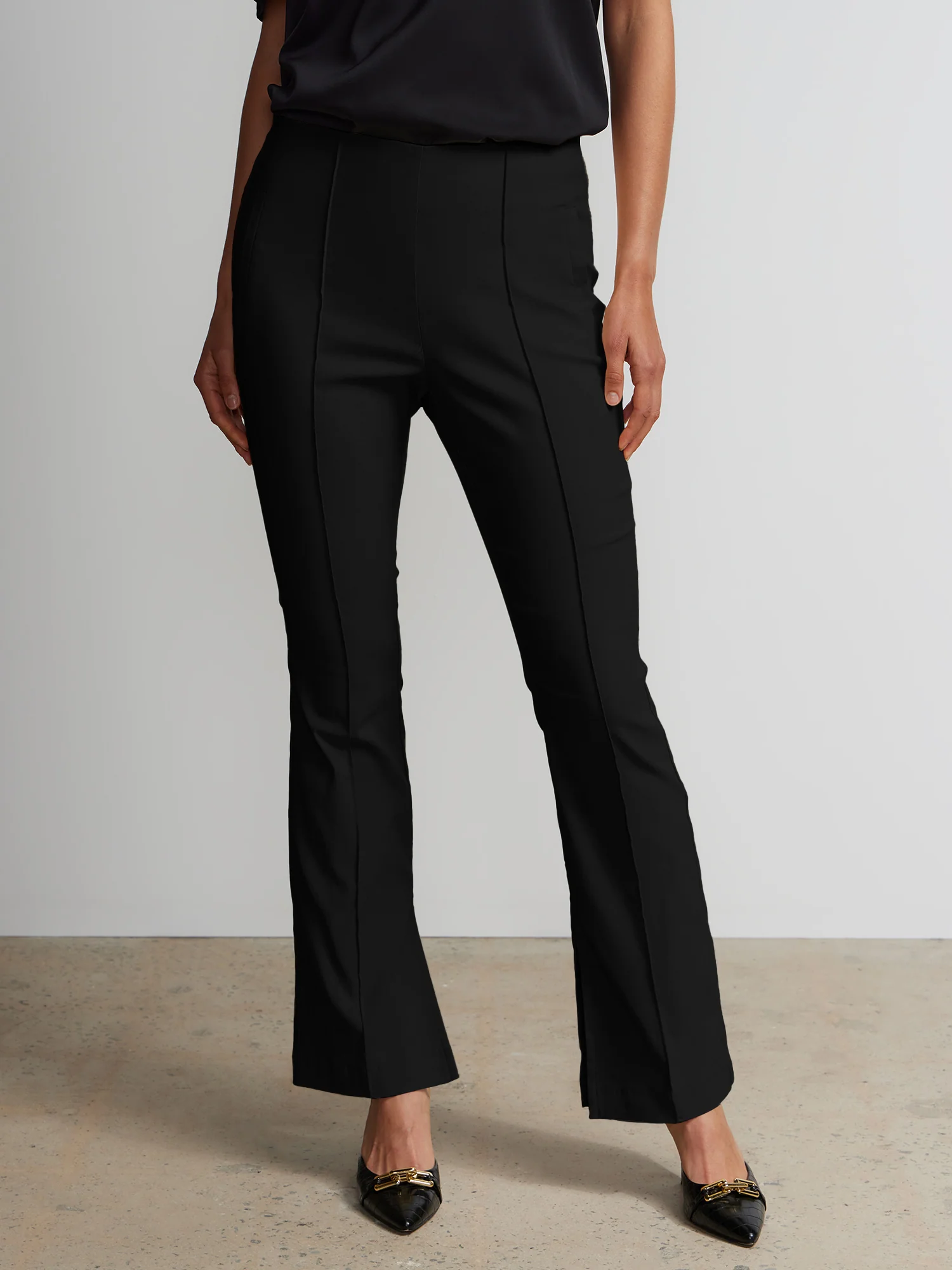 Tall Millenium High Rise Pull On Slit Bootcut Pants