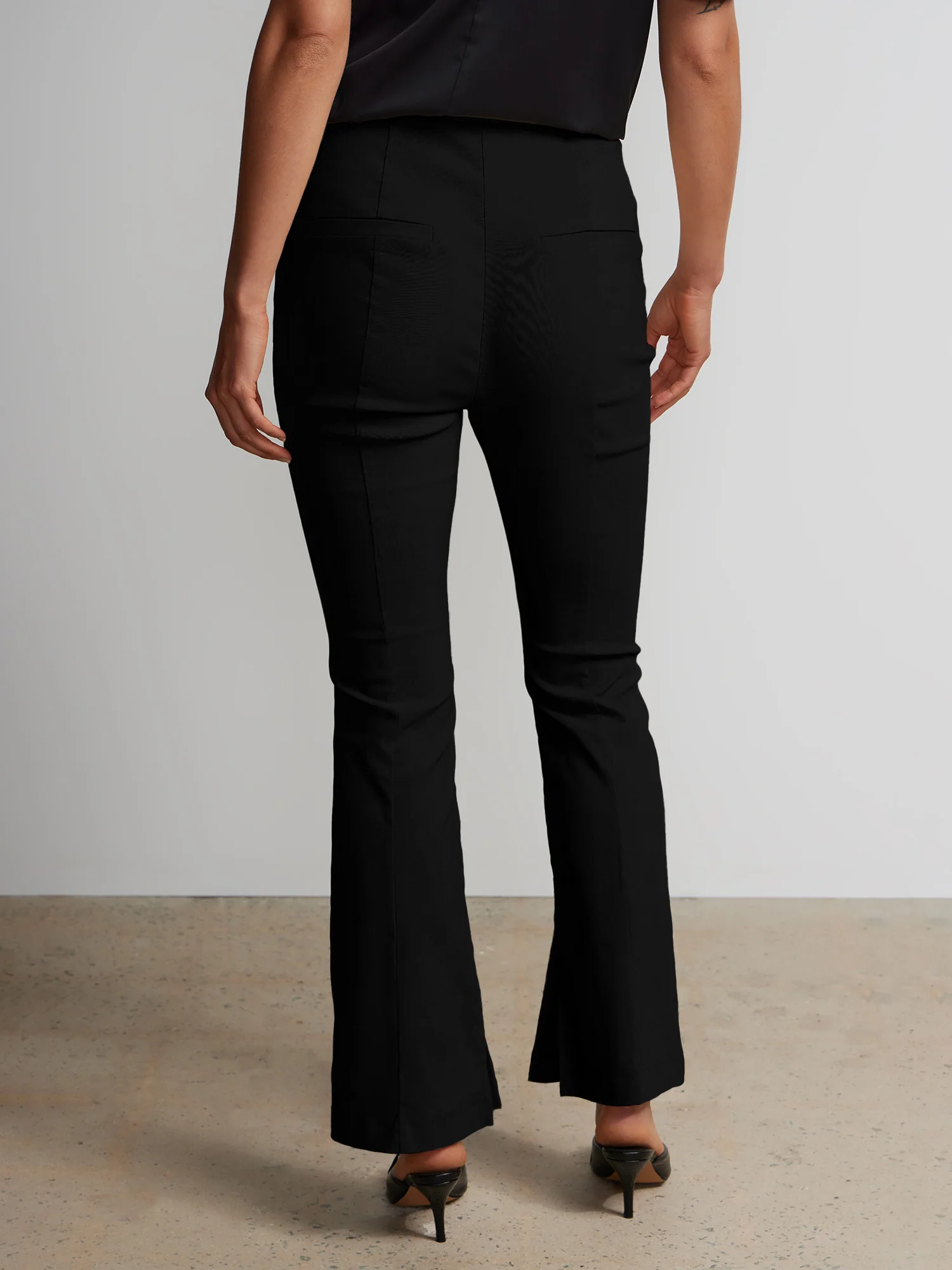 Tall Millenium High Rise Pull On Slit Bootcut Pants - Image 2