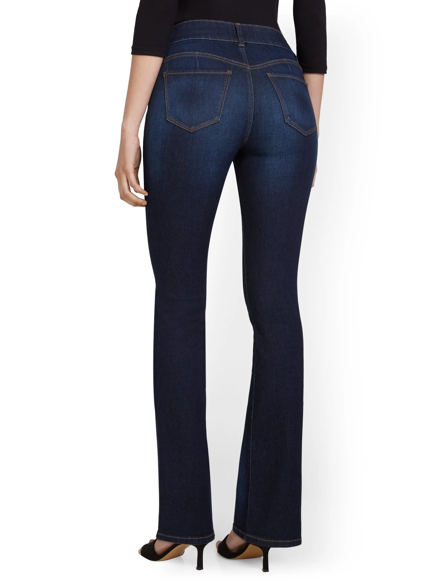 Tall Mya Curvy High-Waisted Bootcut Jeans - Dark Wash - Image 3