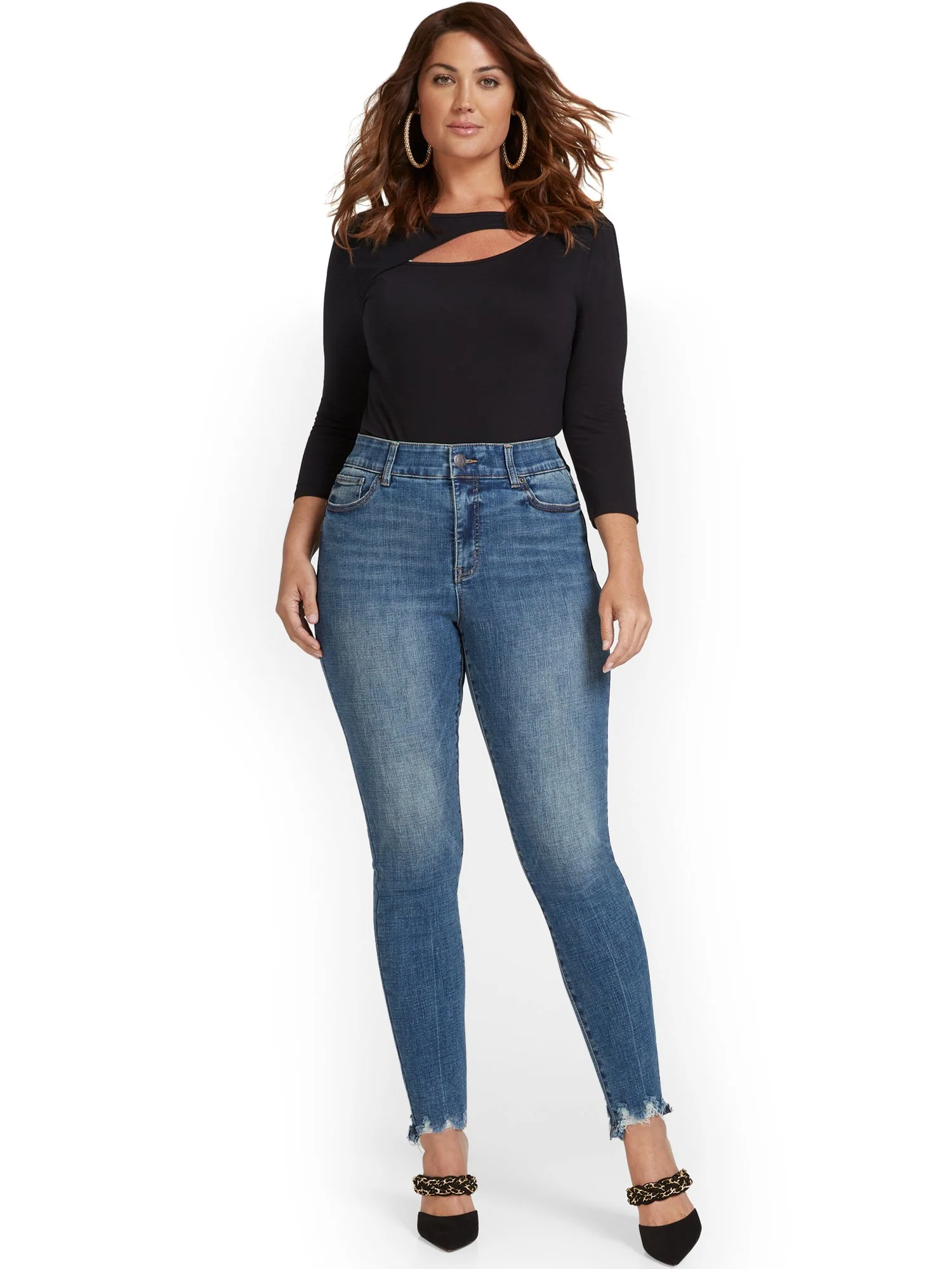 Tall Mya Curvy High-Waisted Super-Skinny Jeans - Medium Wash - Image 6