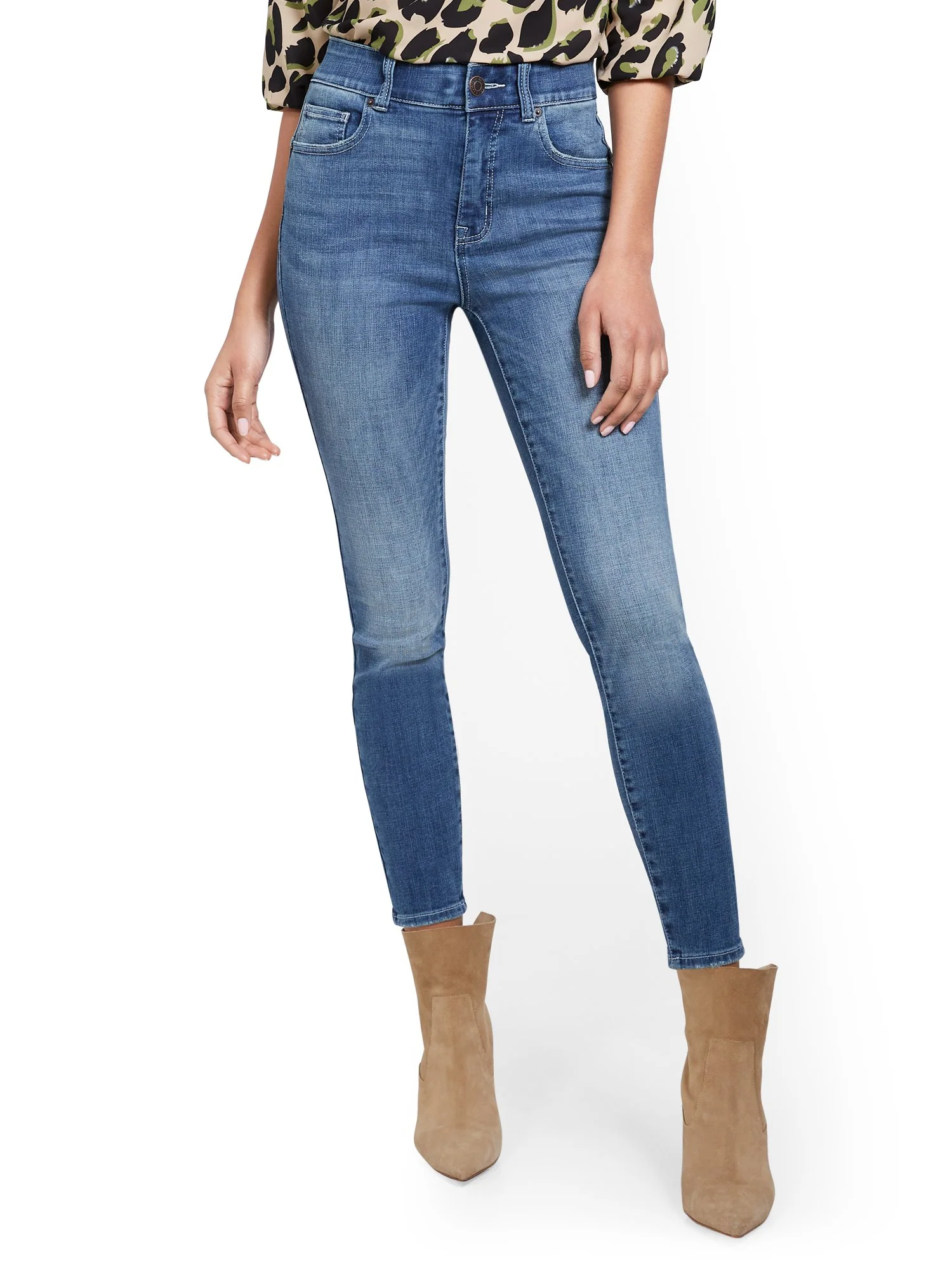 Tall Mya Curvy Super High-Waisted Sculpting No Gap Super-Skinny Ankle Jeans - Image 2