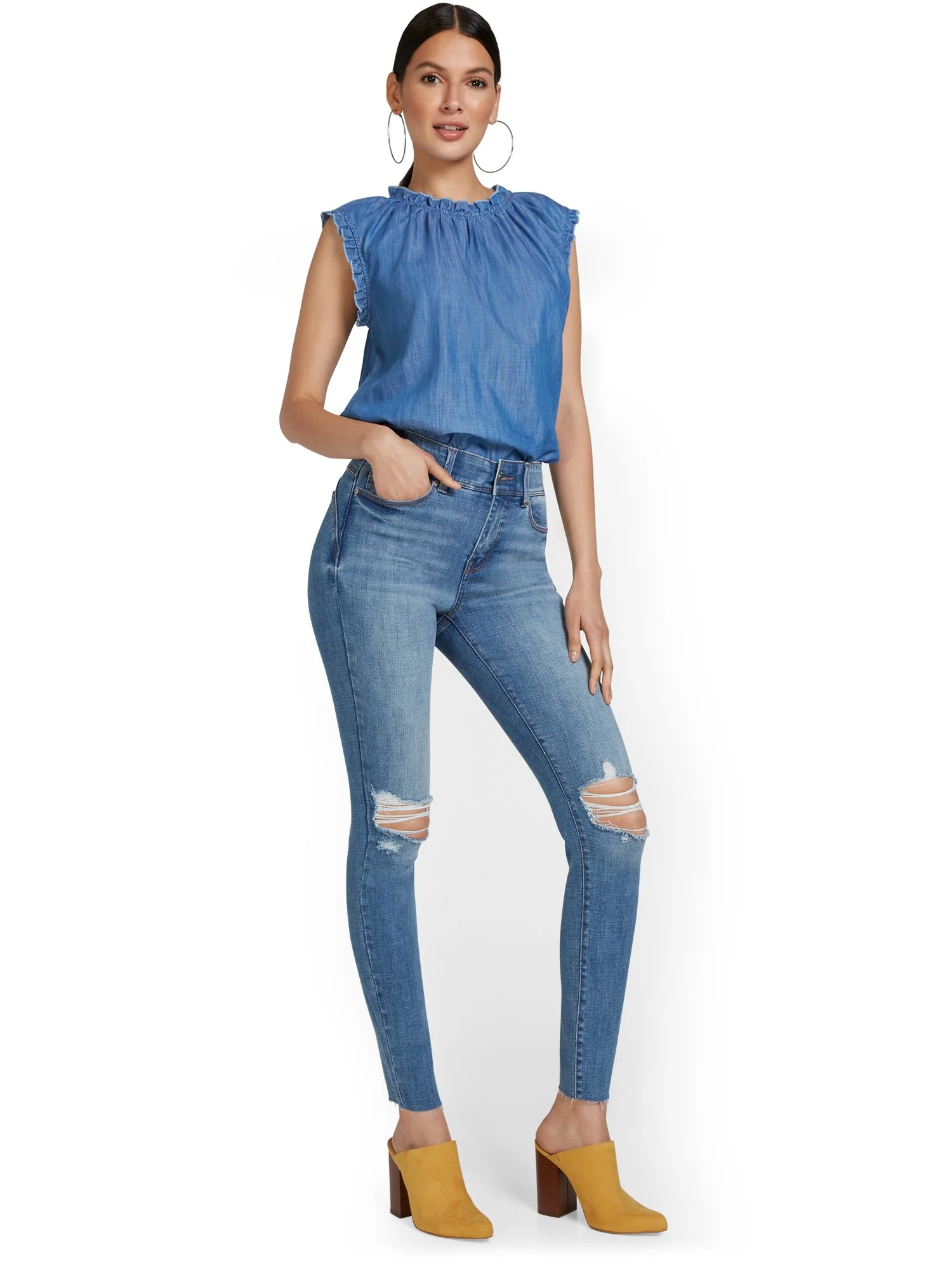 Tall Mya Curvy Ultra High-Waisted Super-Skinny Boost Jeans - Lindsay Wash - Image 6