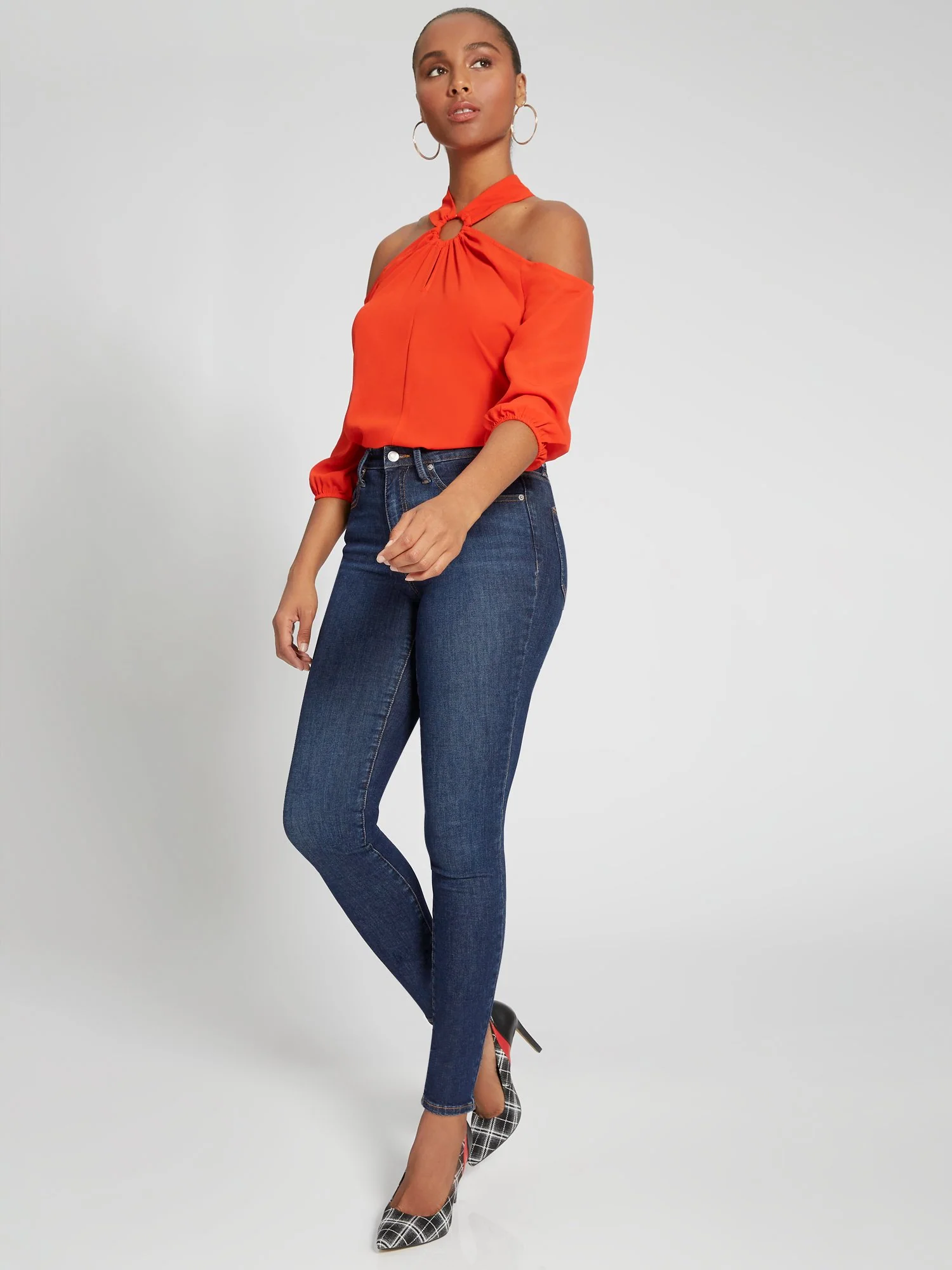 Tall Perfect Fit High-Waisted Super-Skinny Jeans - Dark Wash - Image 5