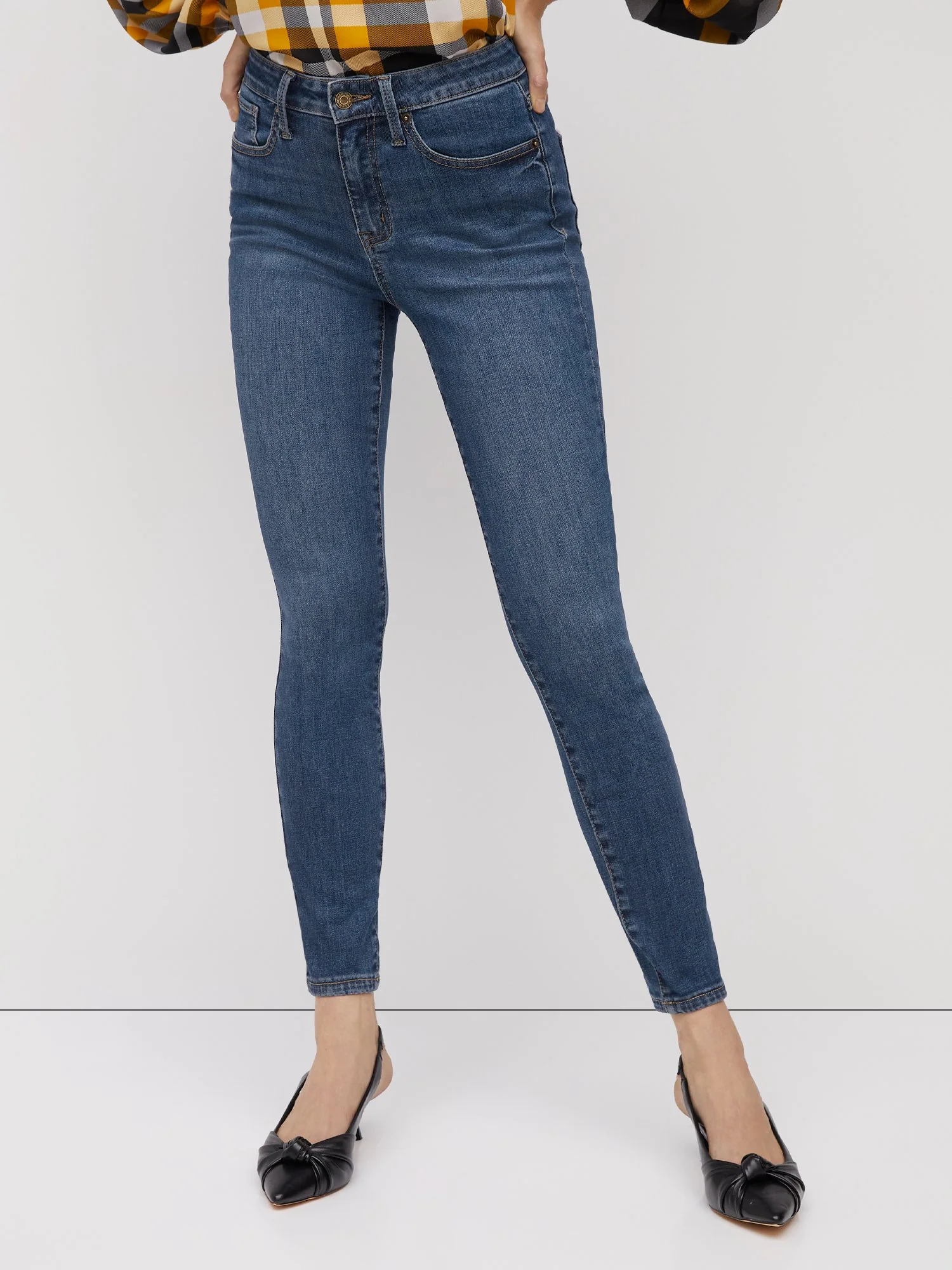 Tall Perfect Fit High-Waisted Super-Skinny Jeans - Medium Wash - Image 5
