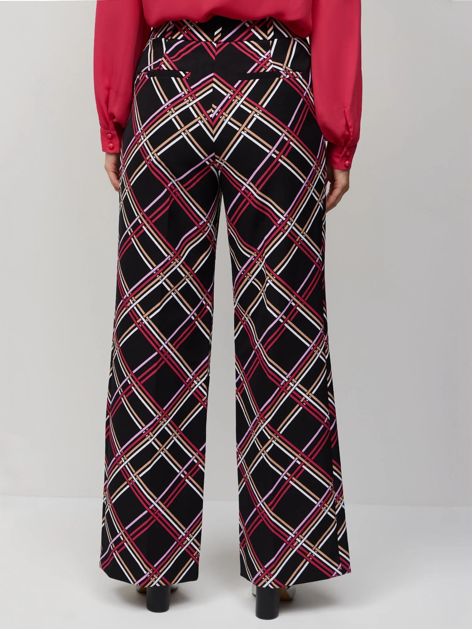 Tall Plaid High-Waisted Wide-Leg Pant - Image 2