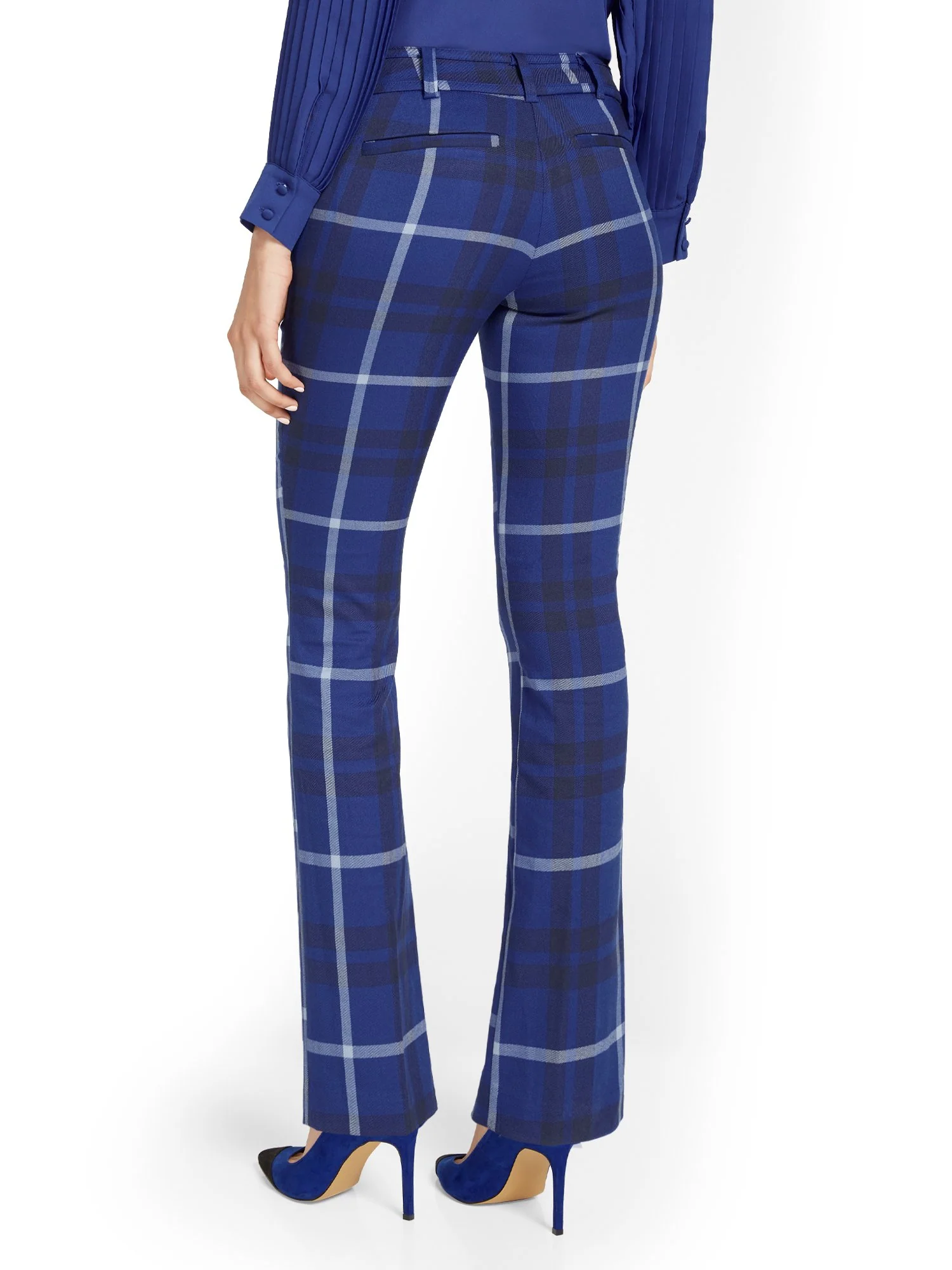 Tall Plaid Signature Fit Straight-Leg Pant - 7th Avenue - Image 3