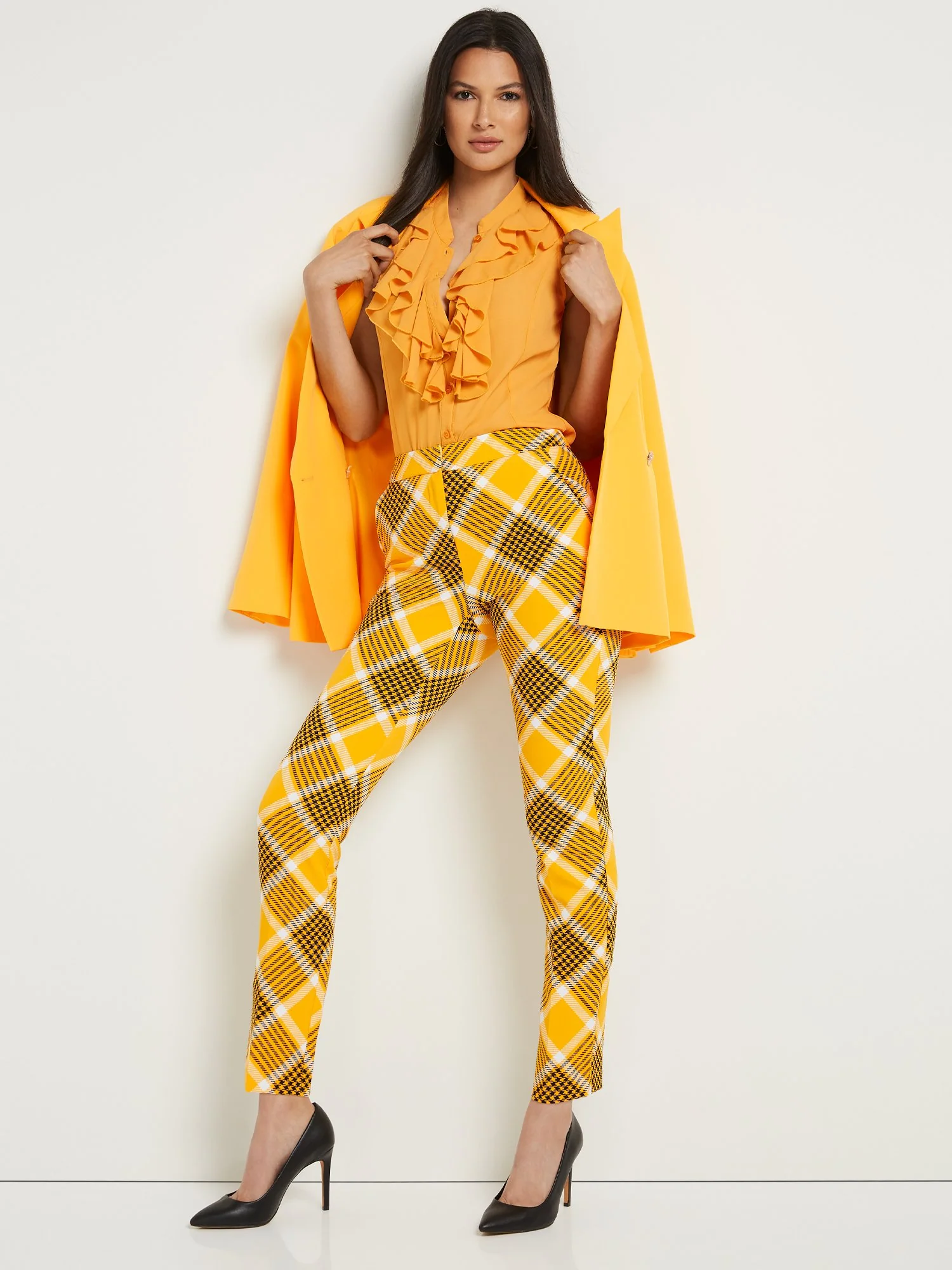 Tall Plaid Slim-Leg Pant