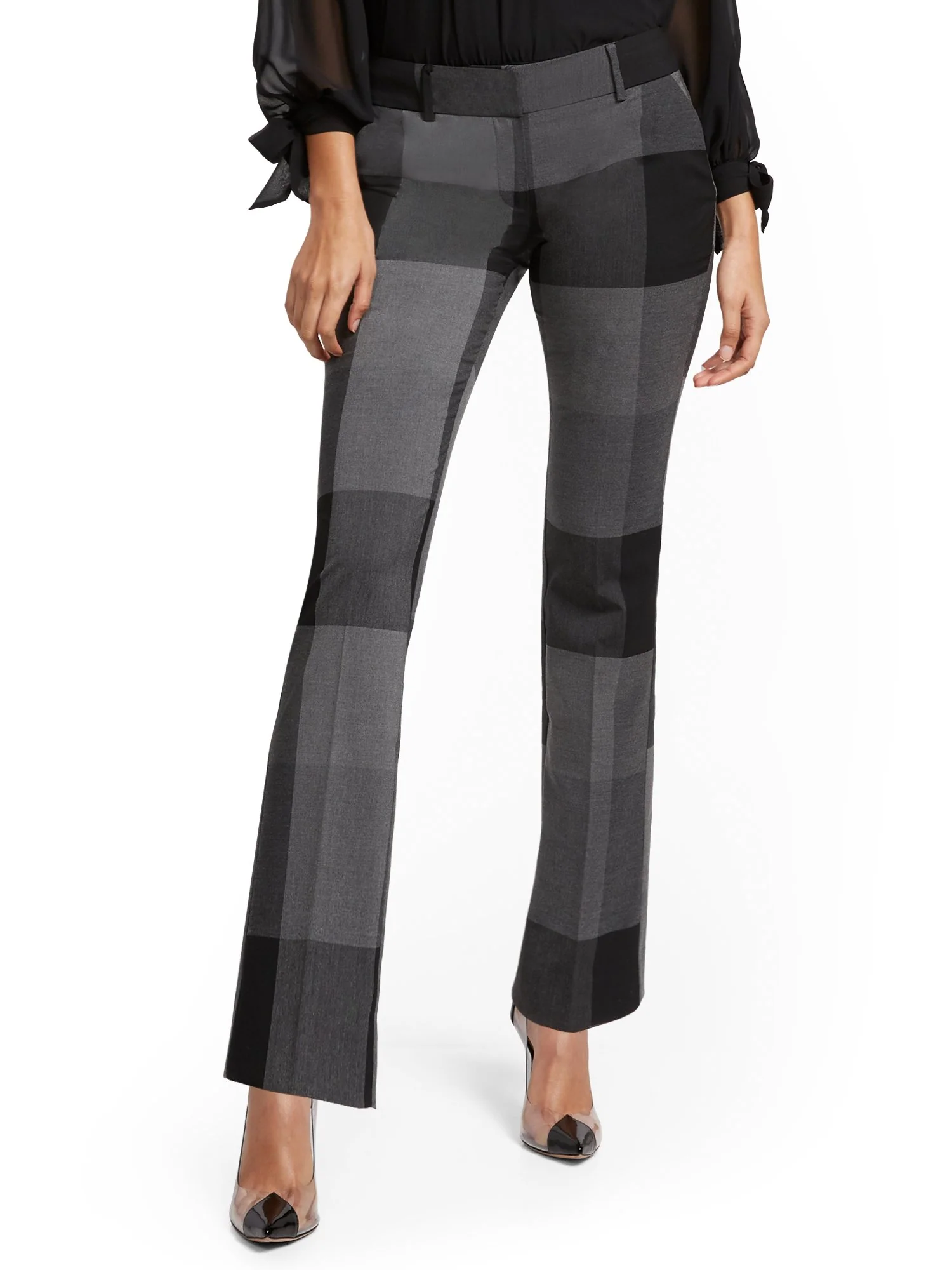Tall Plaid Straight-Leg Pant - Signature - 7th Avenue - Image 2