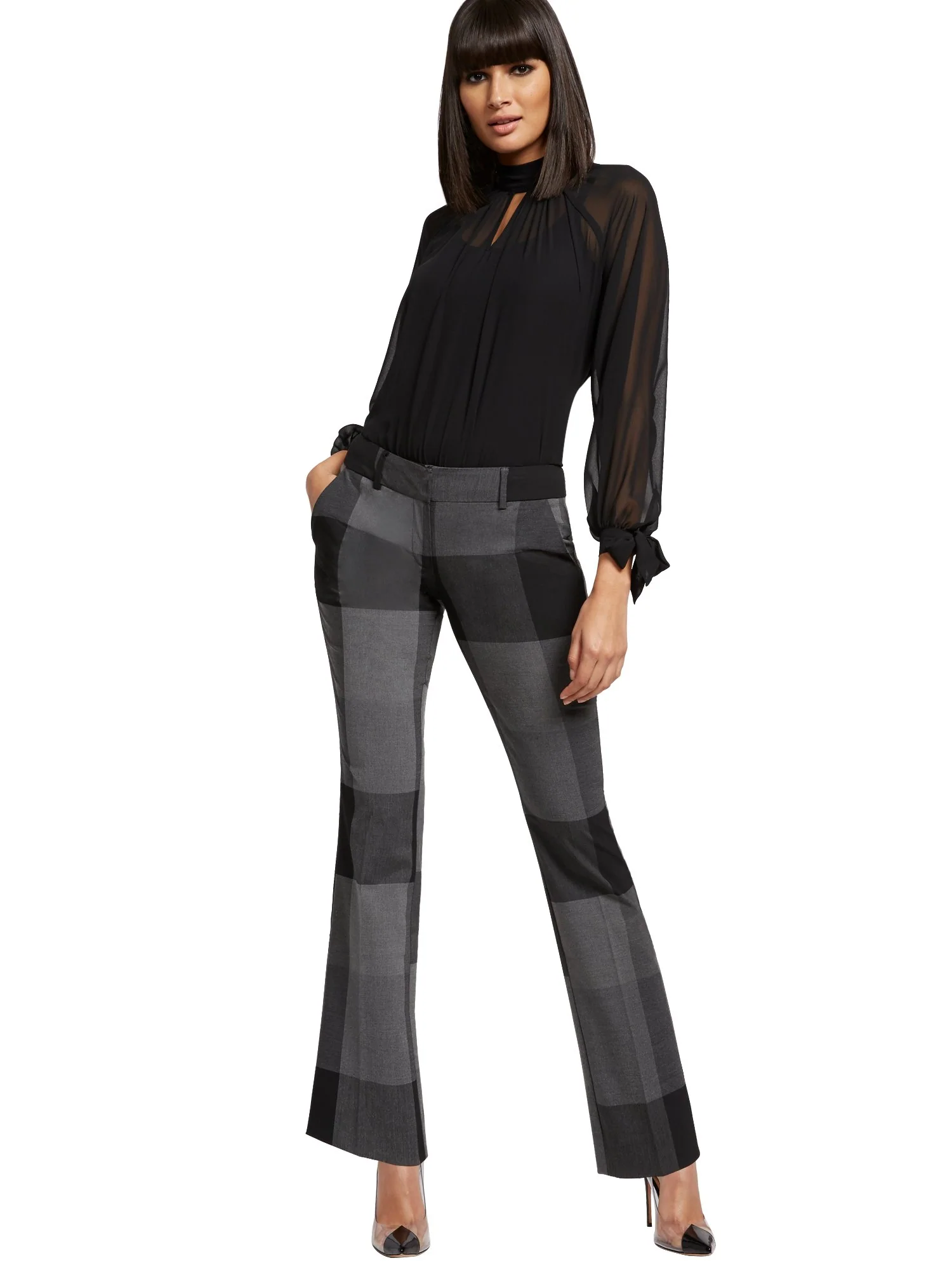 Tall Plaid Straight-Leg Pant - Signature - 7th Avenue - Image 4