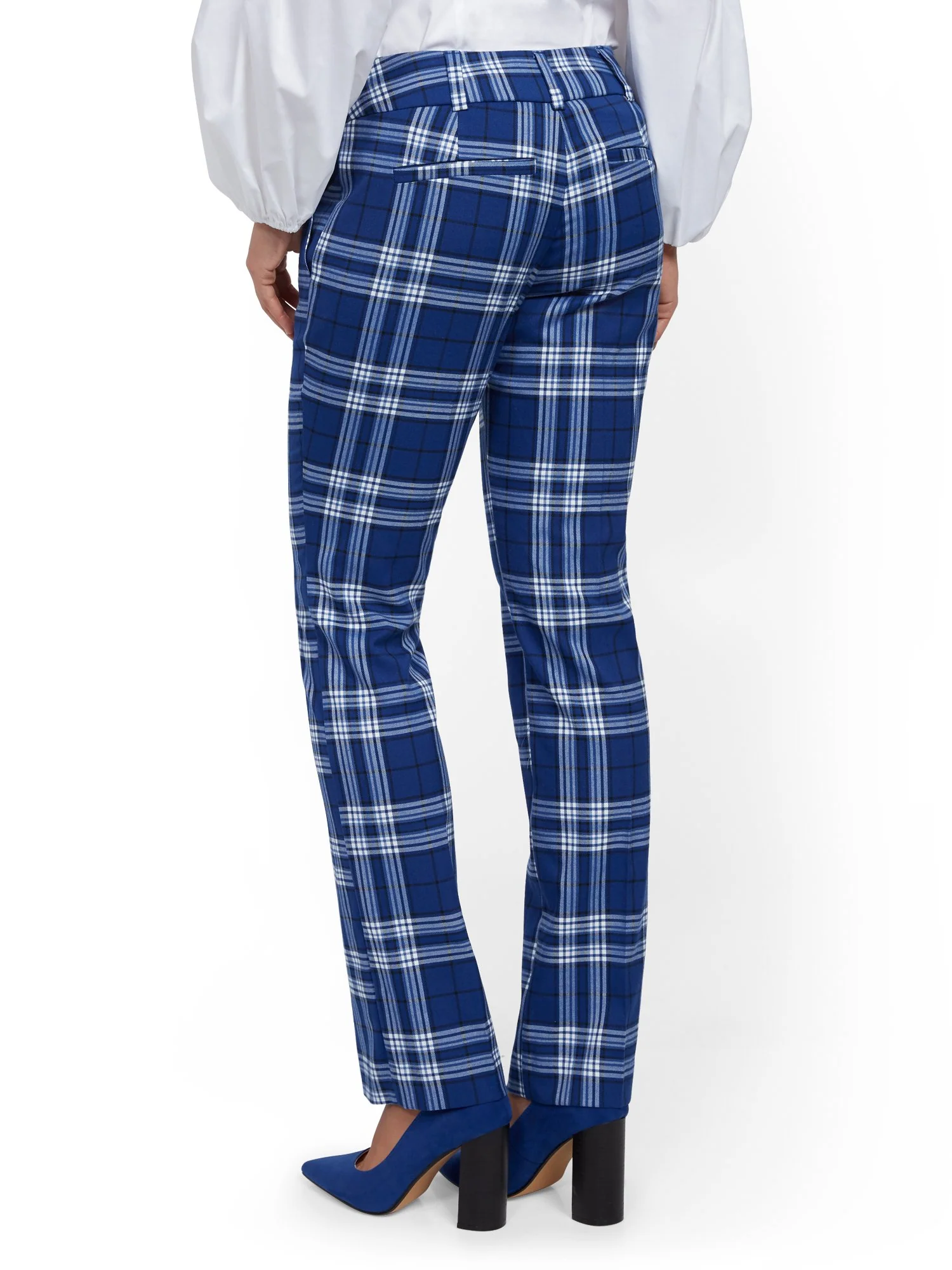 Tall Plaid Straight-Leg Pant - Signature Fit - 7th Avenue - Image 3