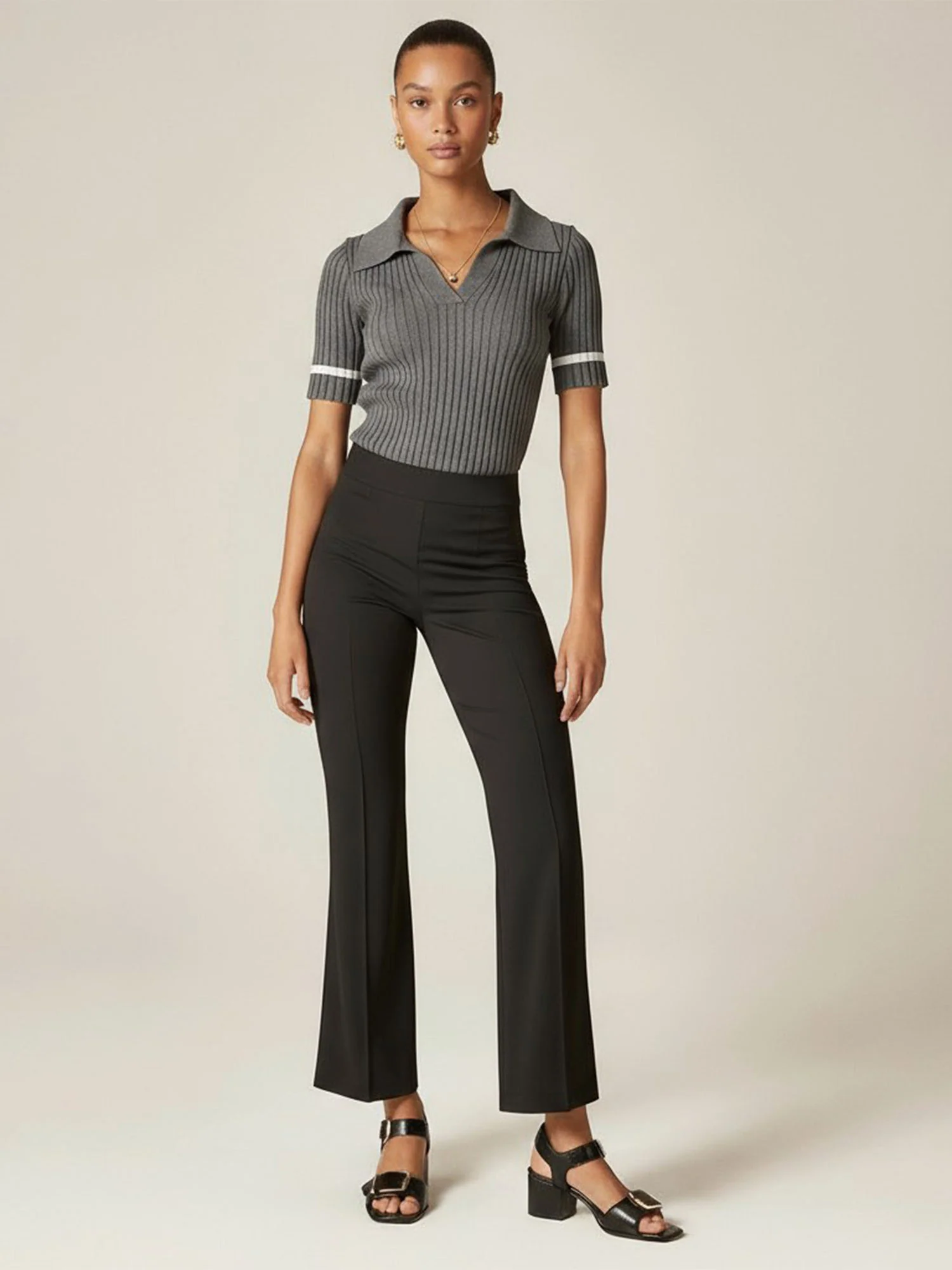 Ponte Flare High Rise Pant - Image 2