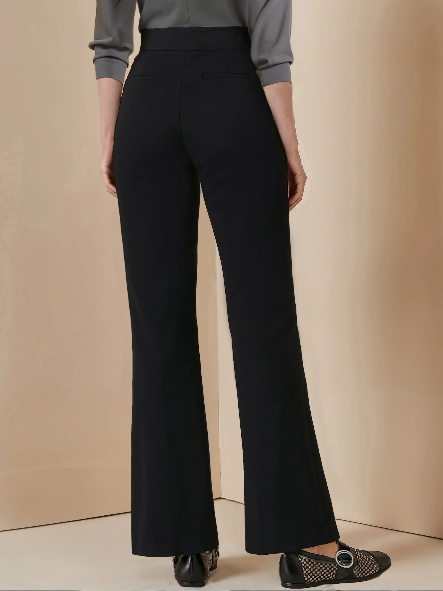Tall Ponte Wide Leg Mid Rise Pant - Image 8