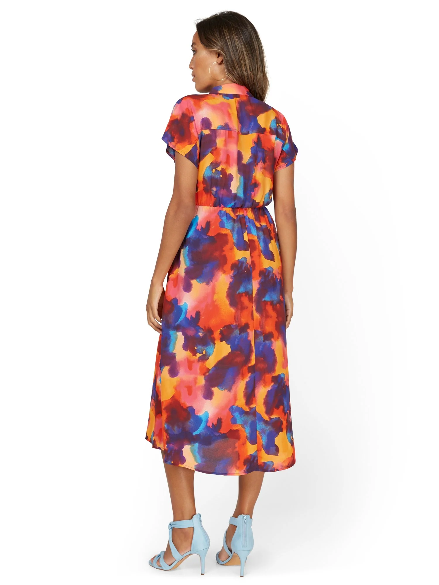 Tall Printed Midi Shirtdress - Image 3