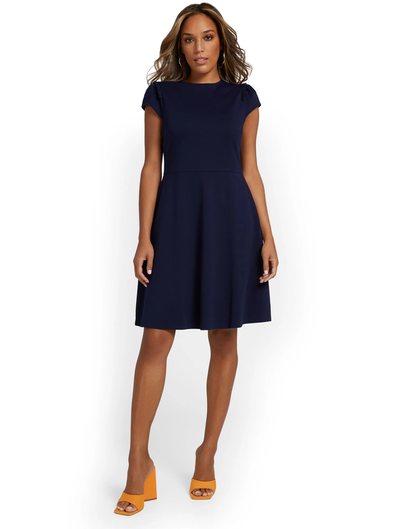 Tall Puff-Sleeve Flare Dress - City Knits - Image 15