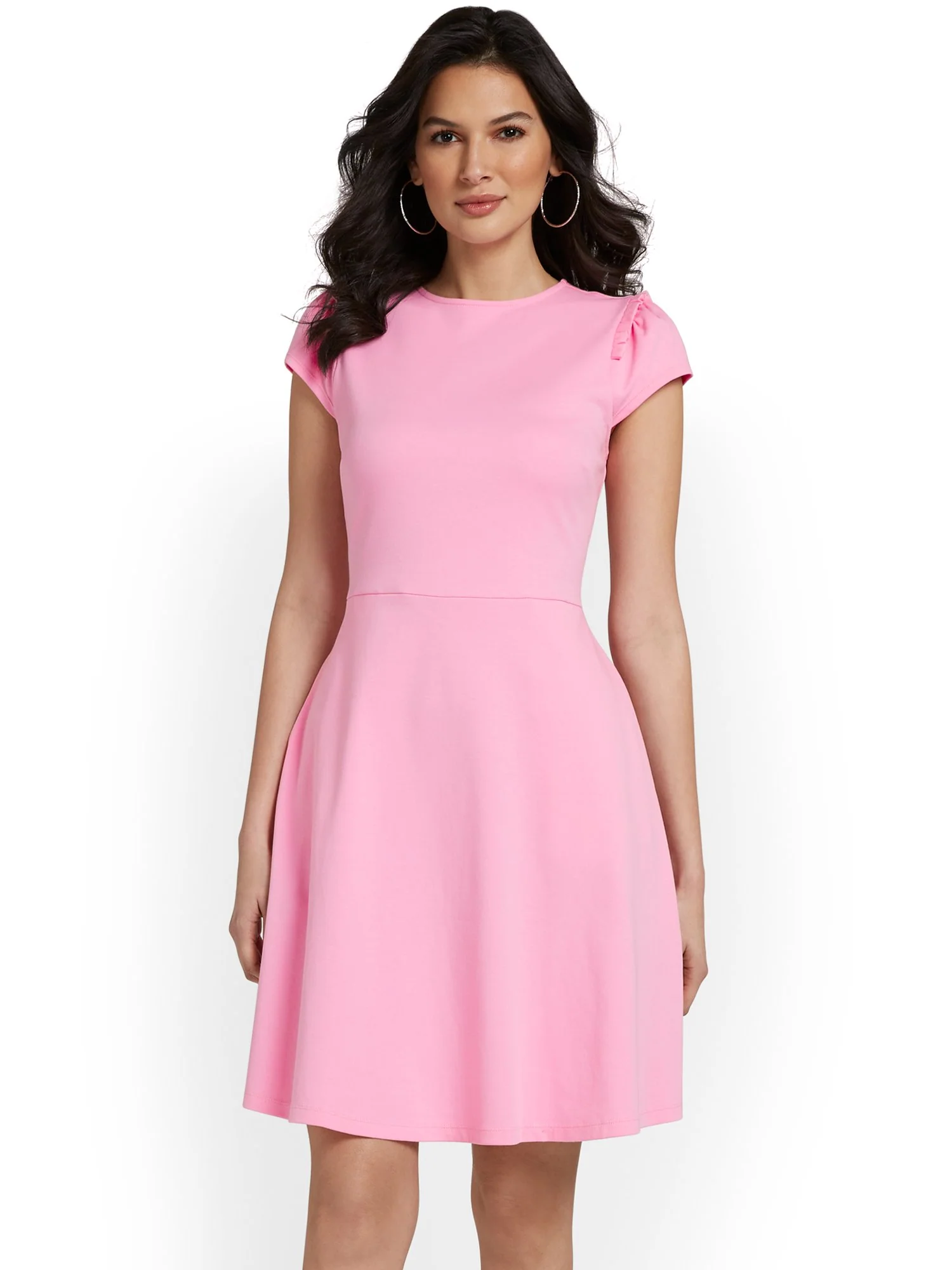 Tall Puff-Sleeve Flare Dress - City Knits - Image 18