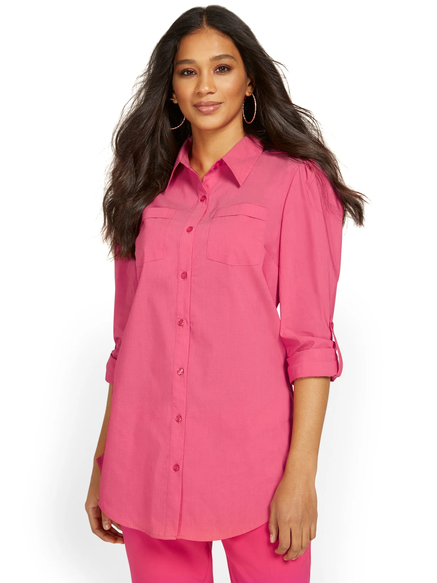 Tall Puff-Sleeve Madison Tunic Shirt - Image 12