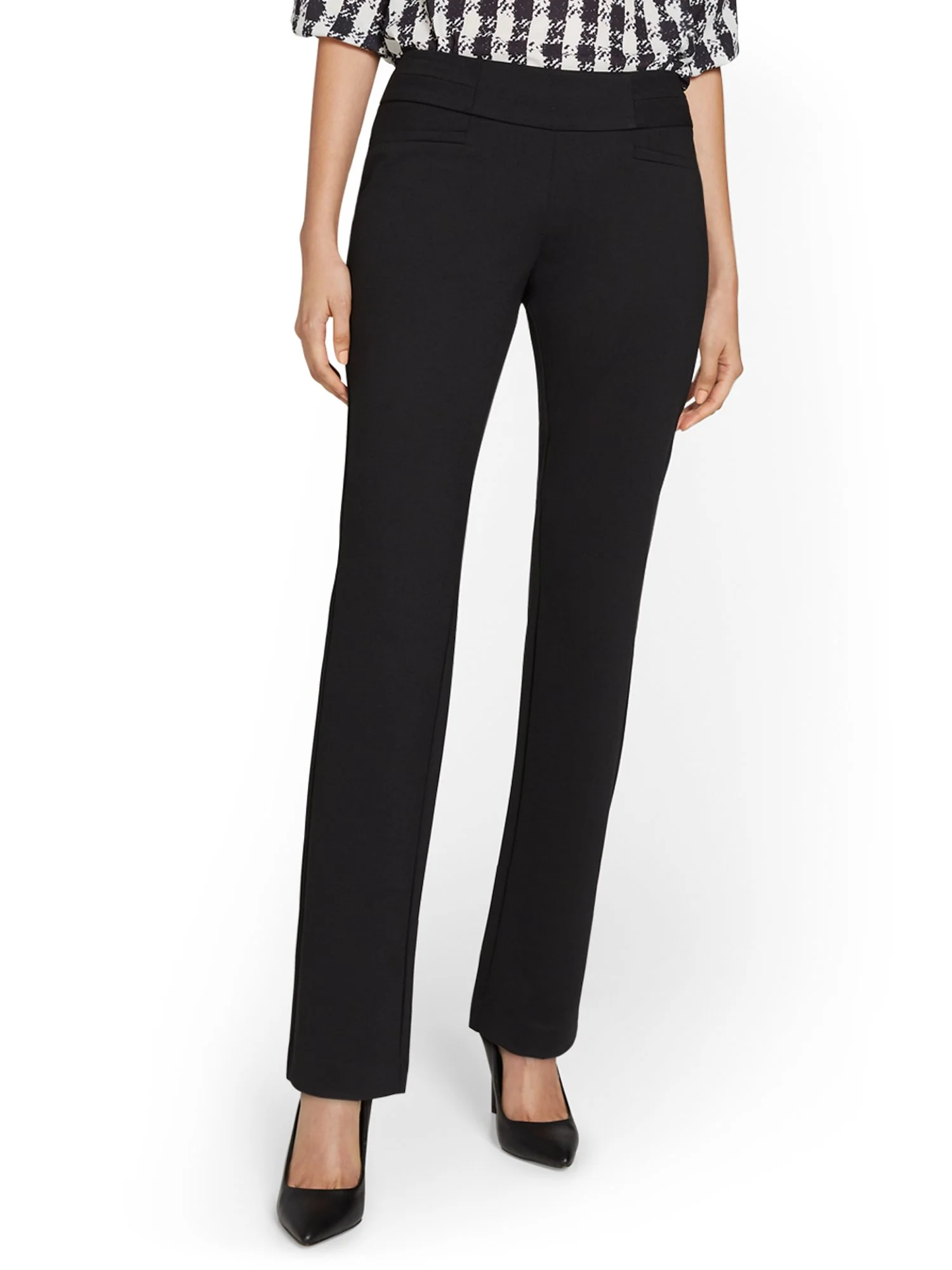 Tall Pull-On Straight-Leg Ponte Pant - Superflex