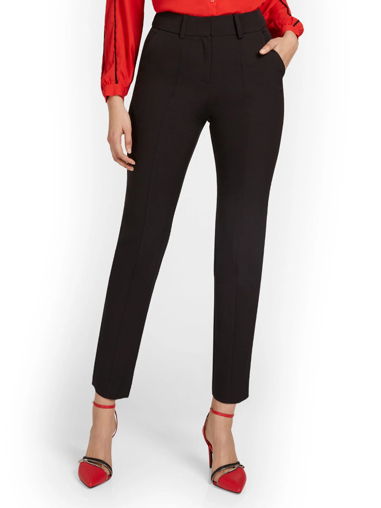 Tall Seamed Straight-Leg Ankle Pant