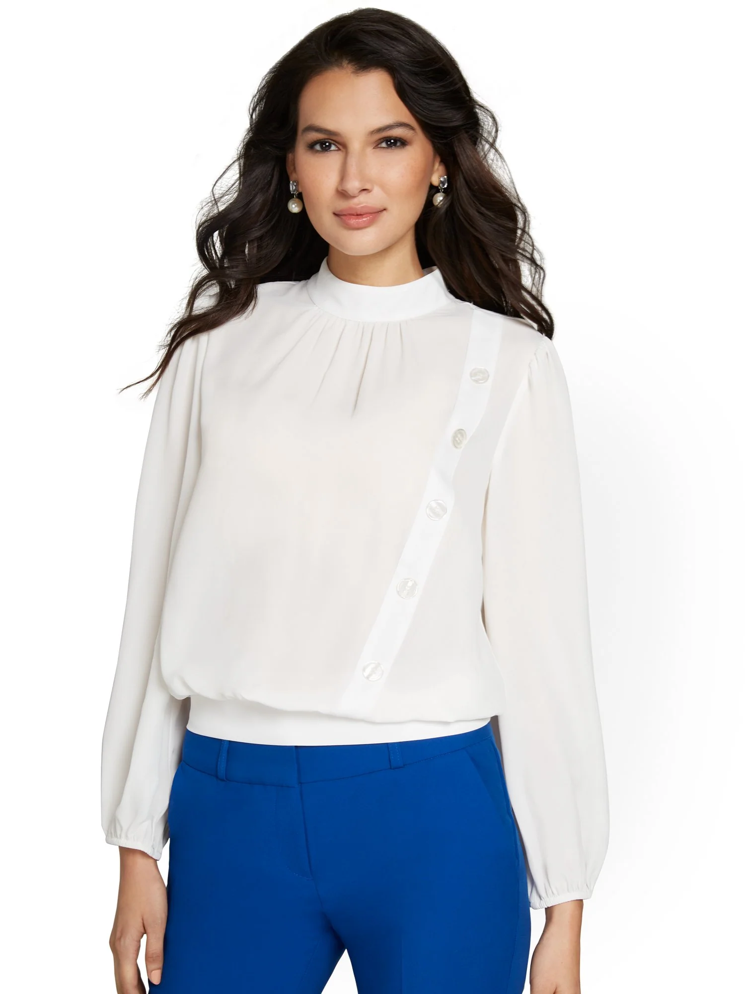 Tall Side-Button Blouse - Image 5
