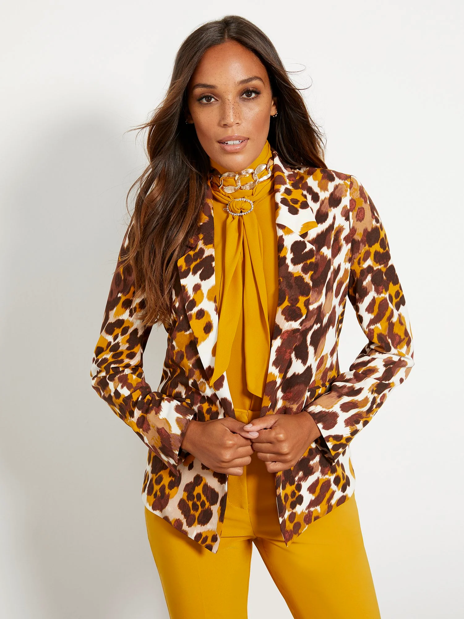 Tall Soft Madie Blazer - Leopard-Print - 7th Avenue