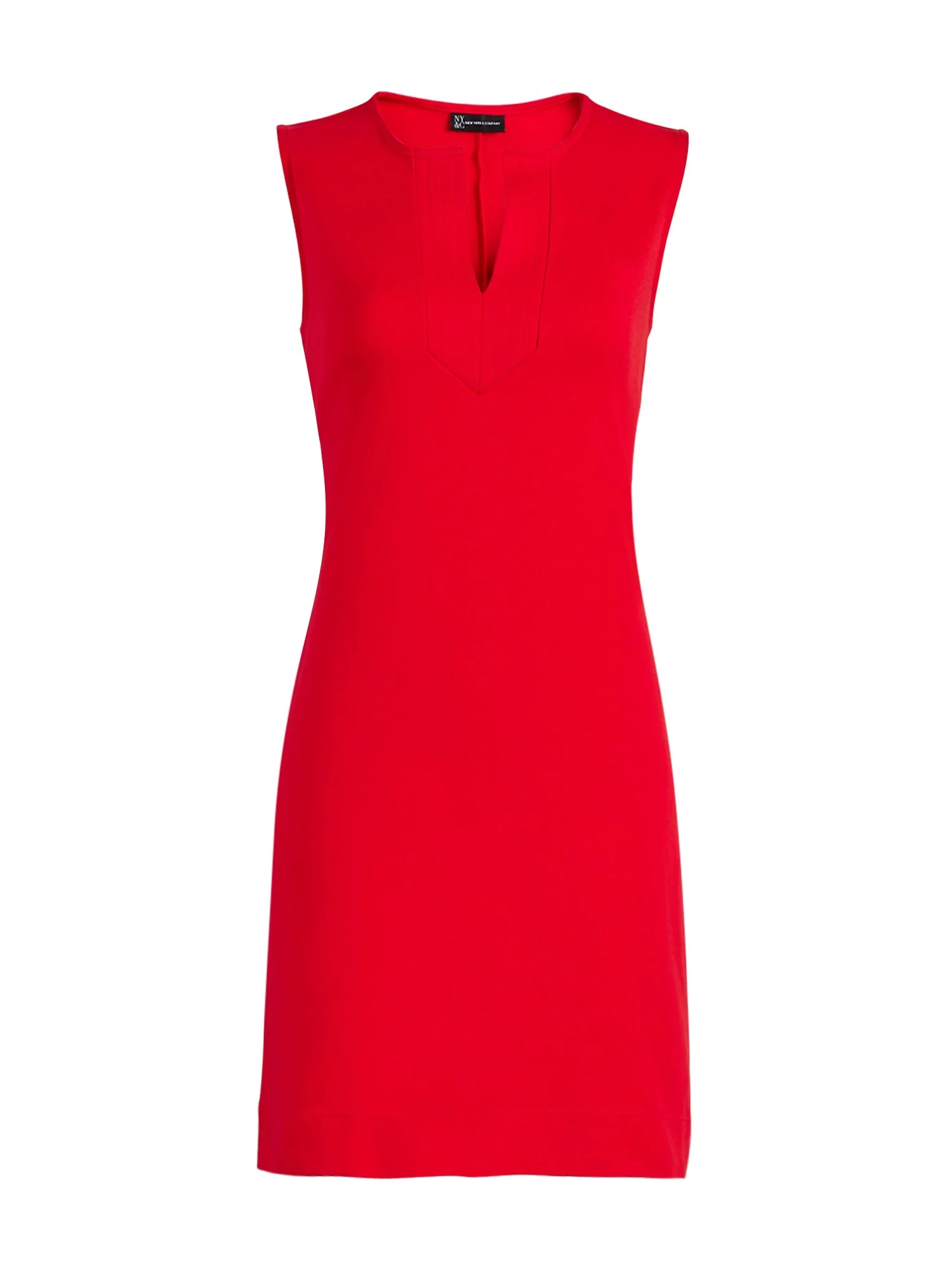 Tall Split-Neck Cotton Sheath Dress