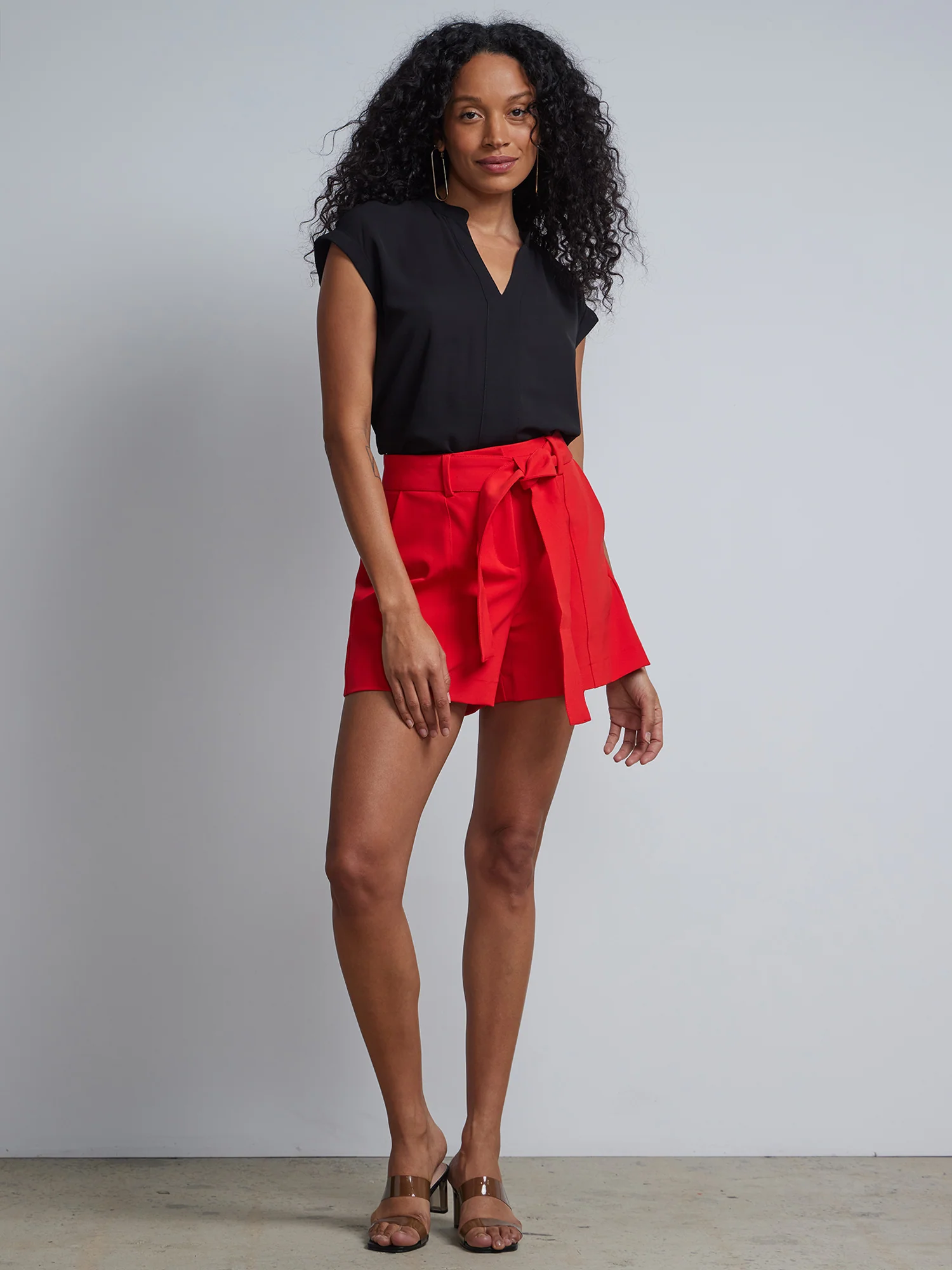 Tall Split-Neck Cuffed Blouse - Image 4