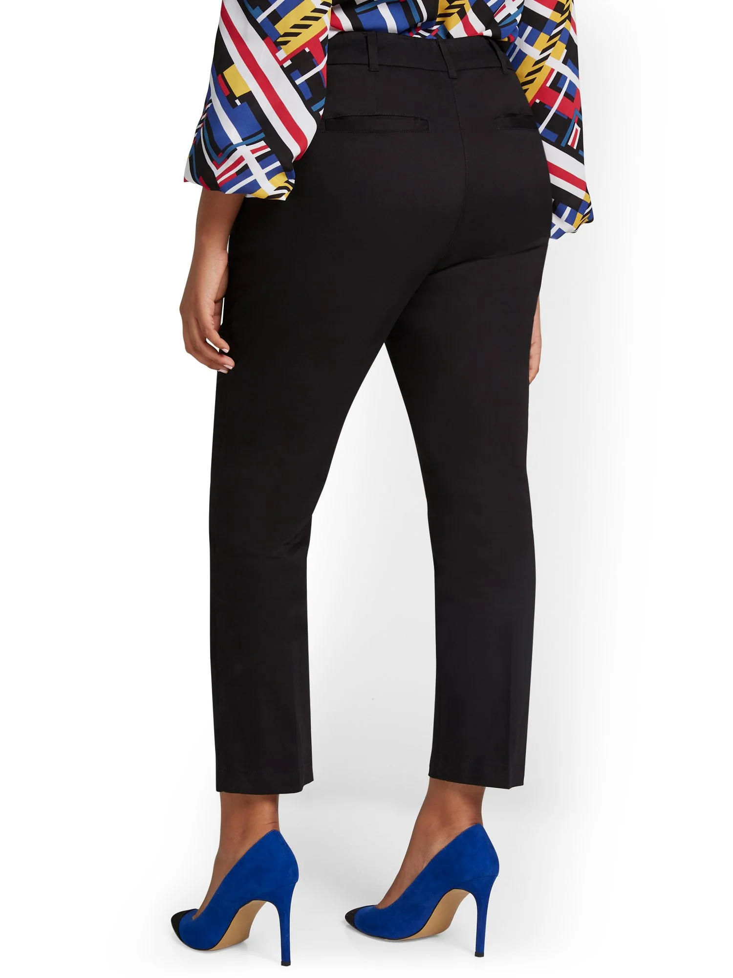 Tall Straight-Leg Button-Waist Ankle Pant - NY&Chic Collection - Image 3