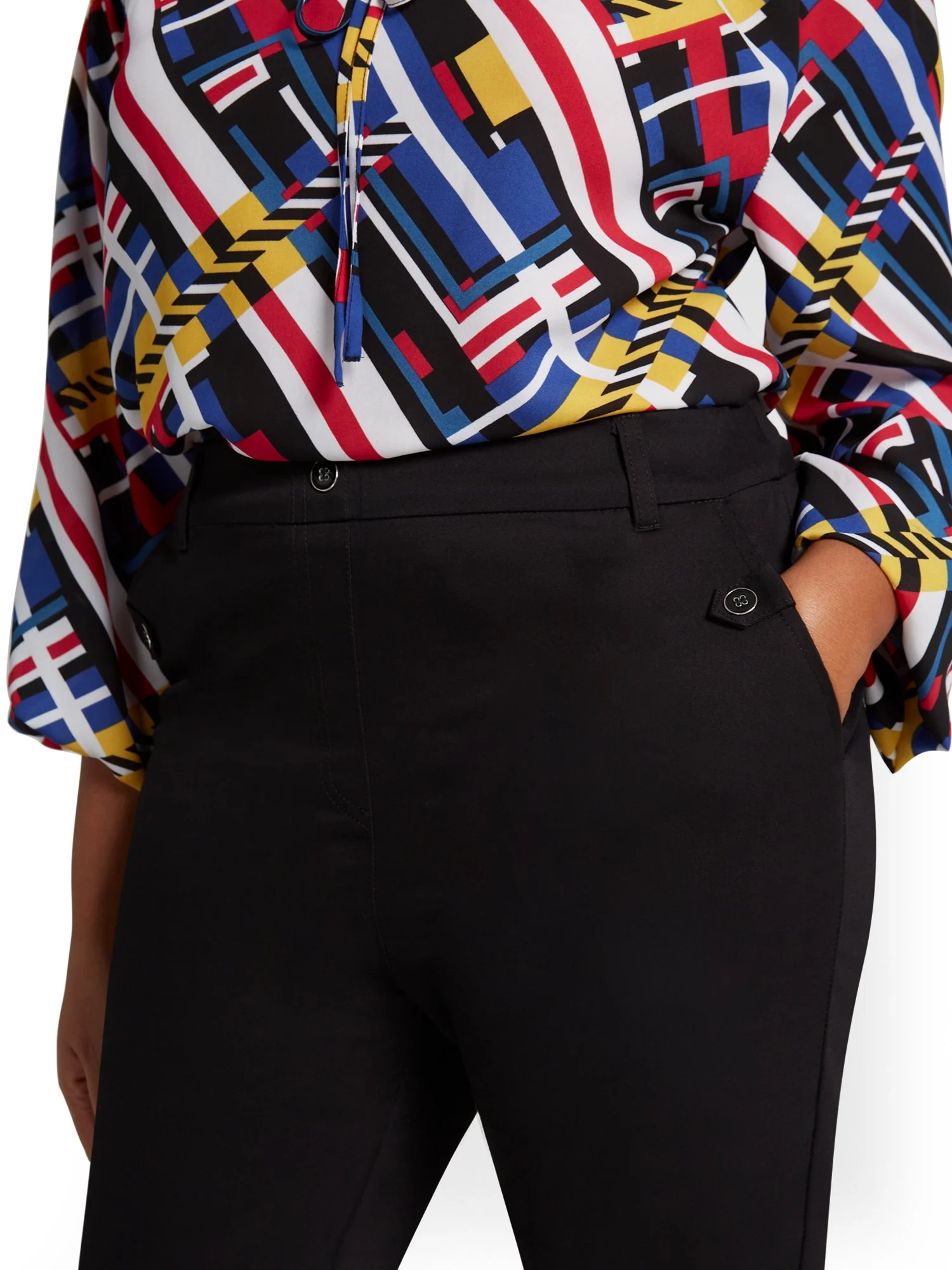 Tall Straight-Leg Button-Waist Ankle Pant - NY&Chic Collection - Image 4