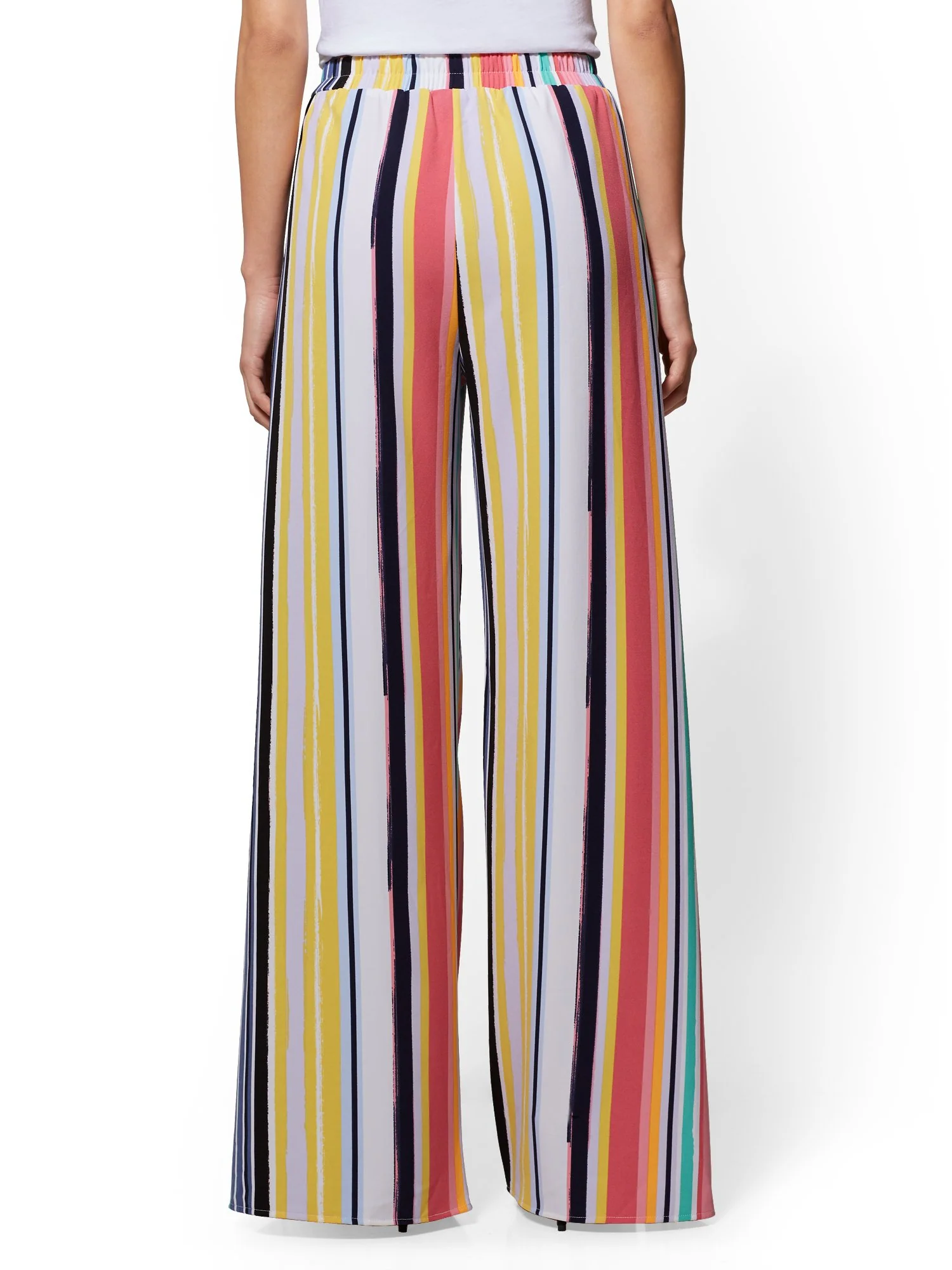 Tall Striped Side-Tie Palazzo Pant - 7th Avenue - Image 3