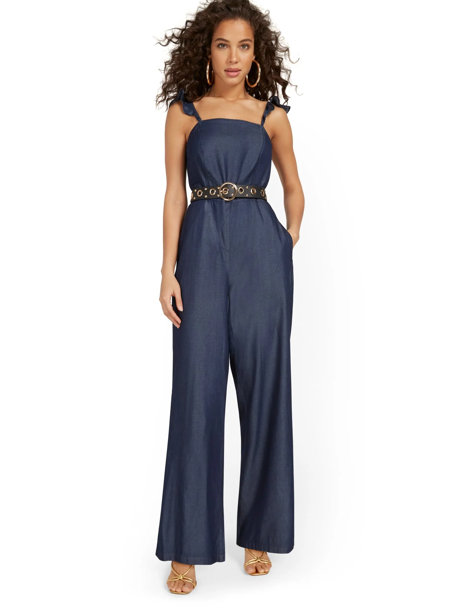 Tall Tencel Wide-Leg Jumpsuit - Image 2