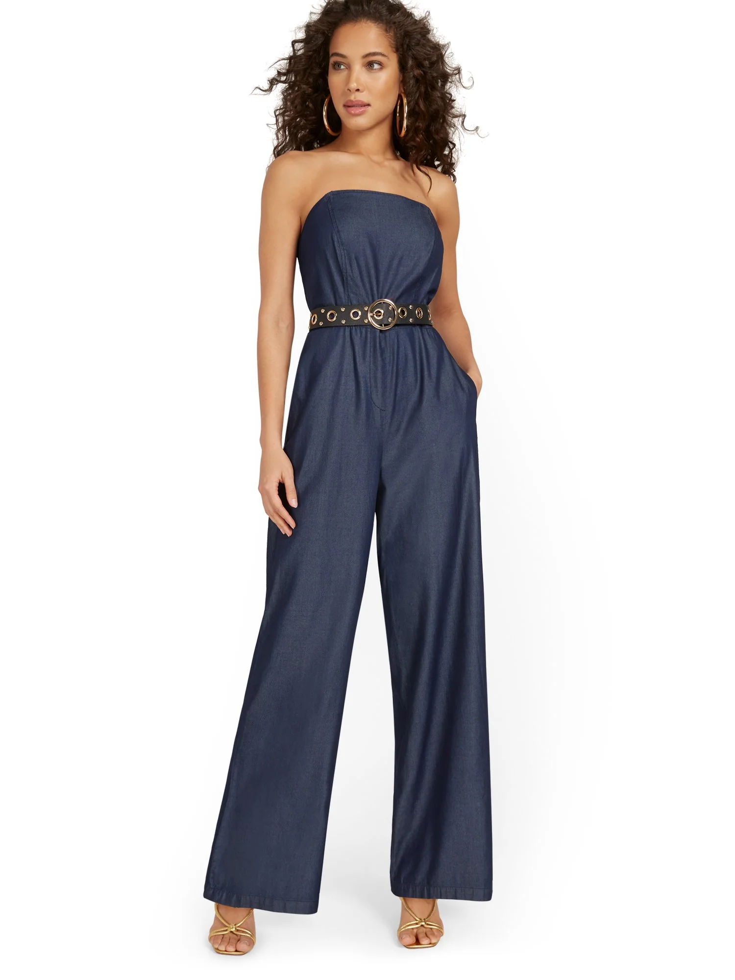 Tall Tencel Wide-Leg Jumpsuit - Image 4