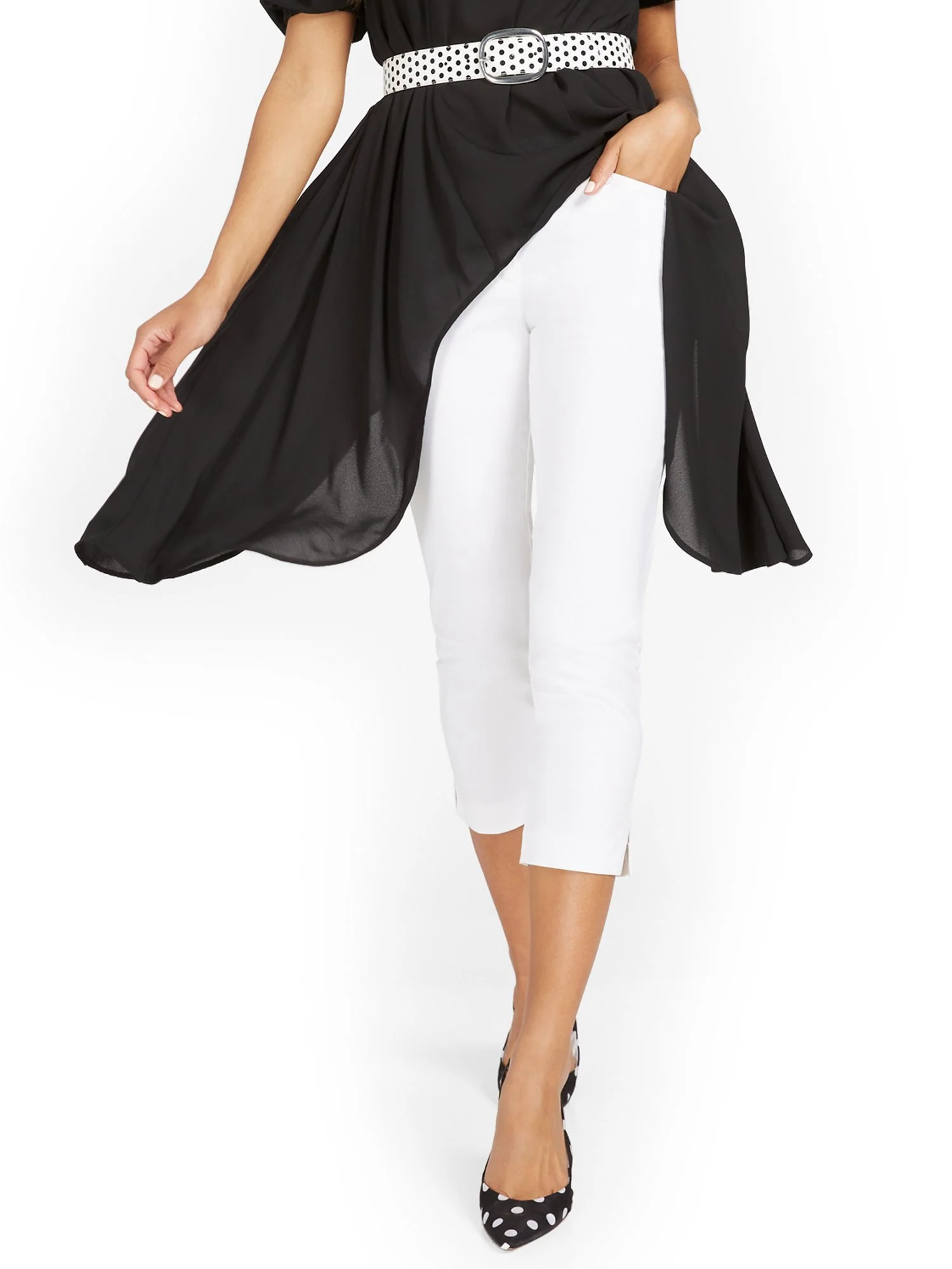 Tall White Capri Pant - 7th Avenue - Image 2