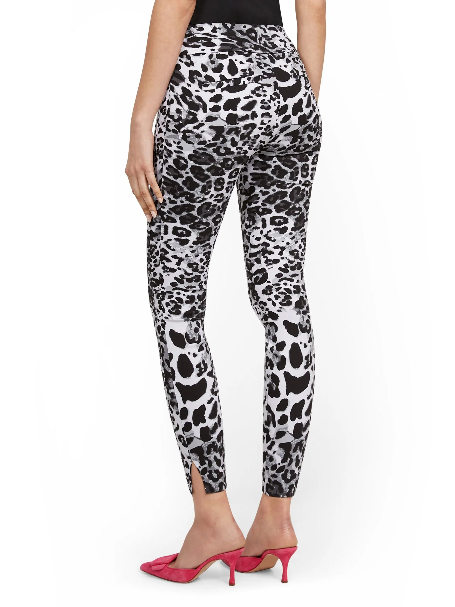 Tall Whitney High-Waisted Pull-On Slim-Leg Ankle Pant - Leopard-Print - Image 3